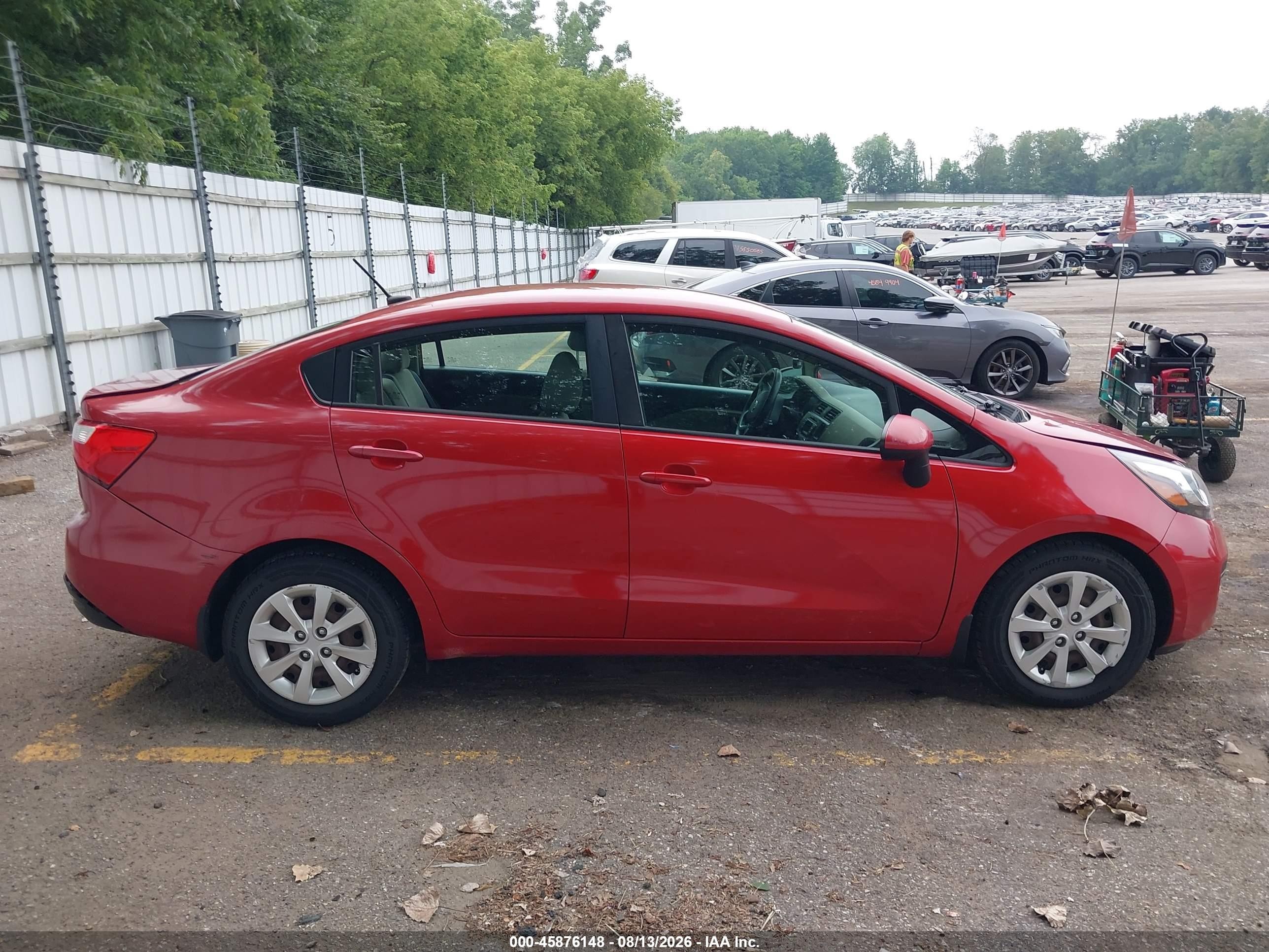 2015 Kia Rio Lx Red vin: KNADM4A39F6426570