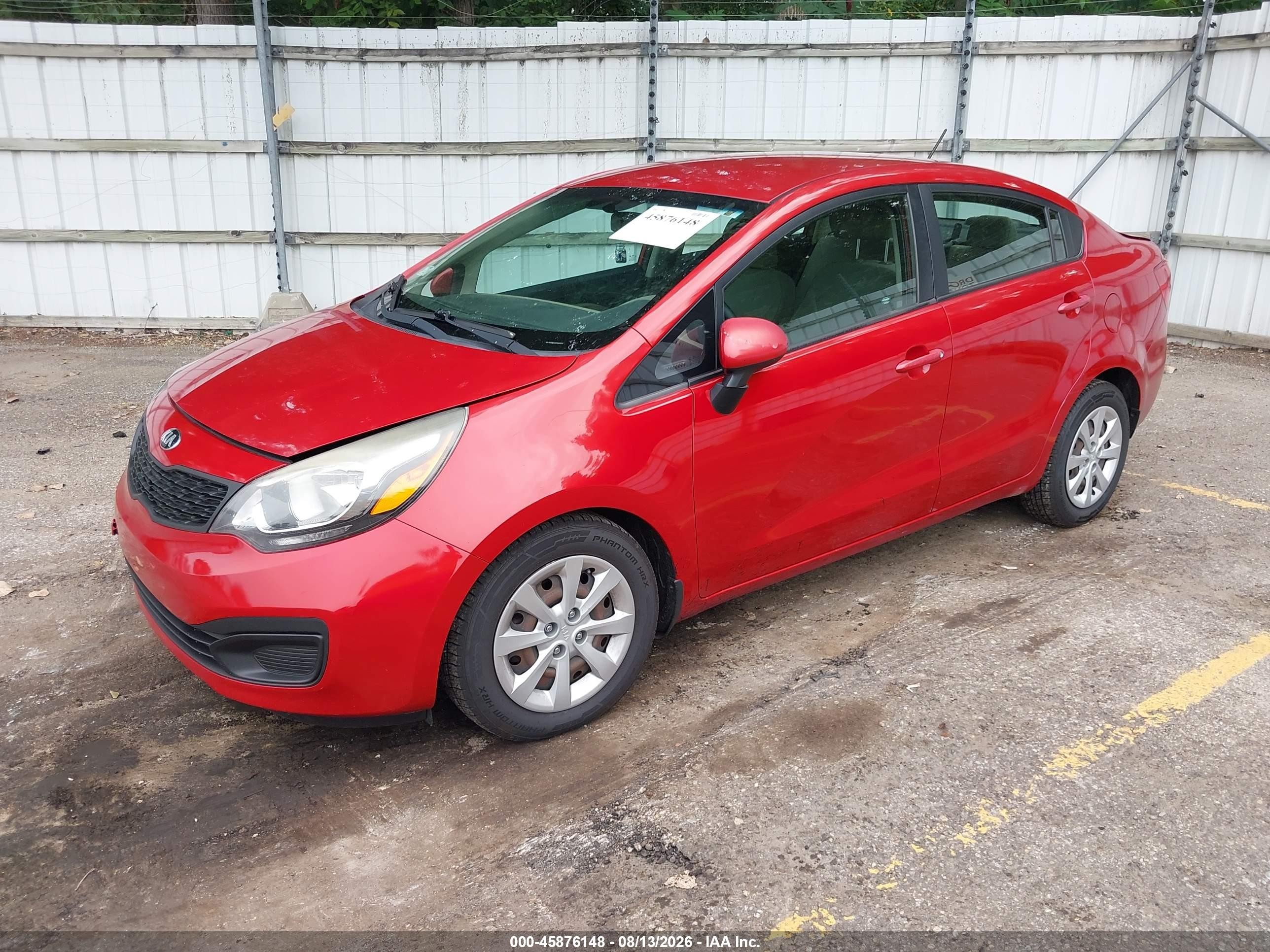 2015 Kia Rio Lx Red vin: KNADM4A39F6426570