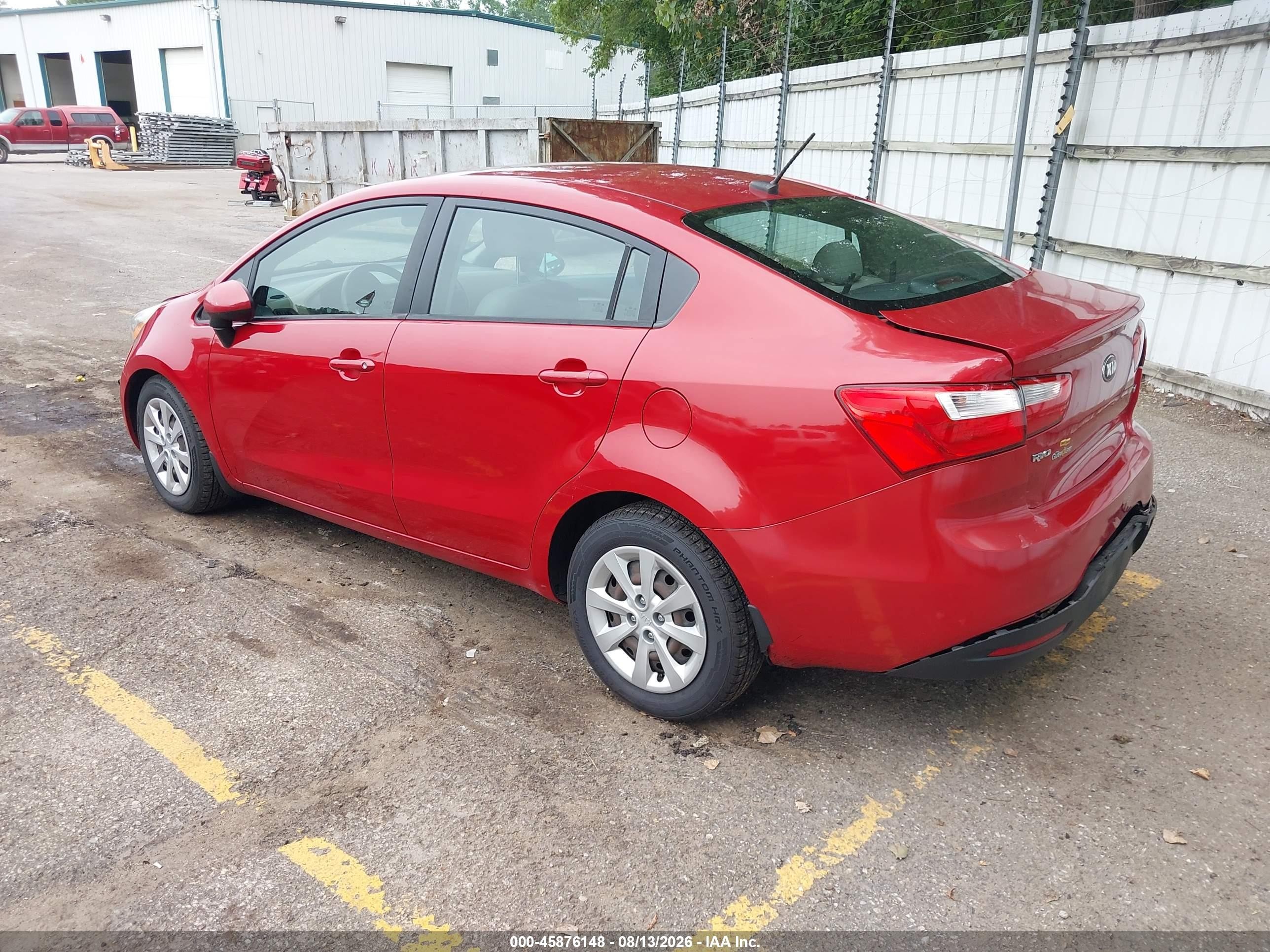 2015 Kia Rio Lx Red vin: KNADM4A39F6426570
