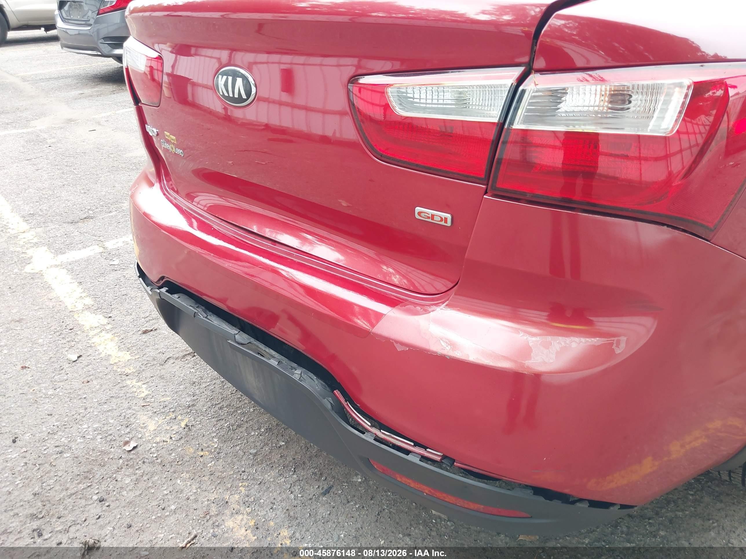 2015 Kia Rio Lx Red vin: KNADM4A39F6426570
