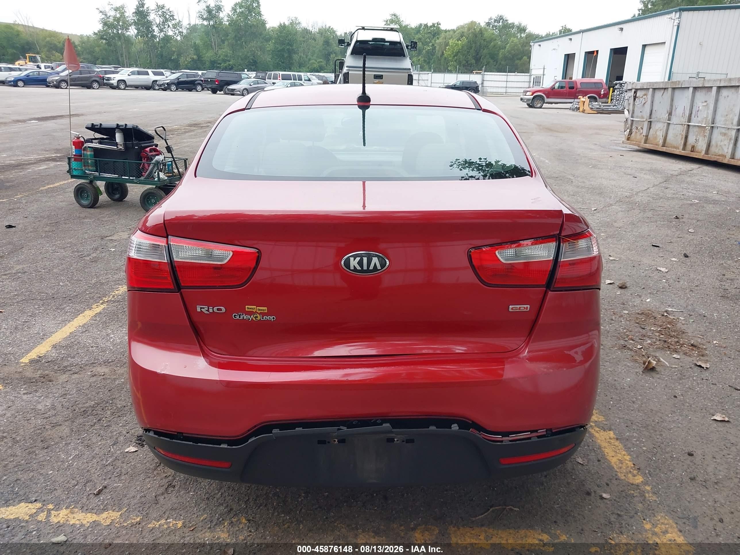 2015 Kia Rio Lx Red vin: KNADM4A39F6426570