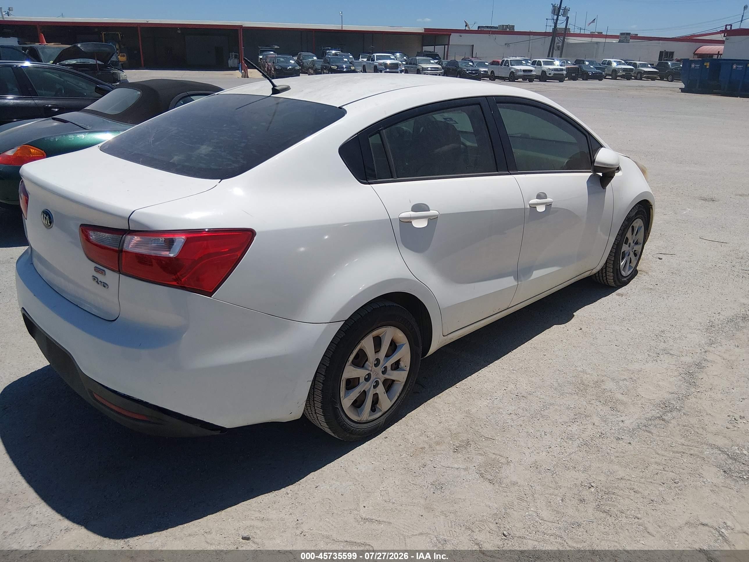 2015 Kia Rio Lx Белый vin: KNADM4A39F6436127