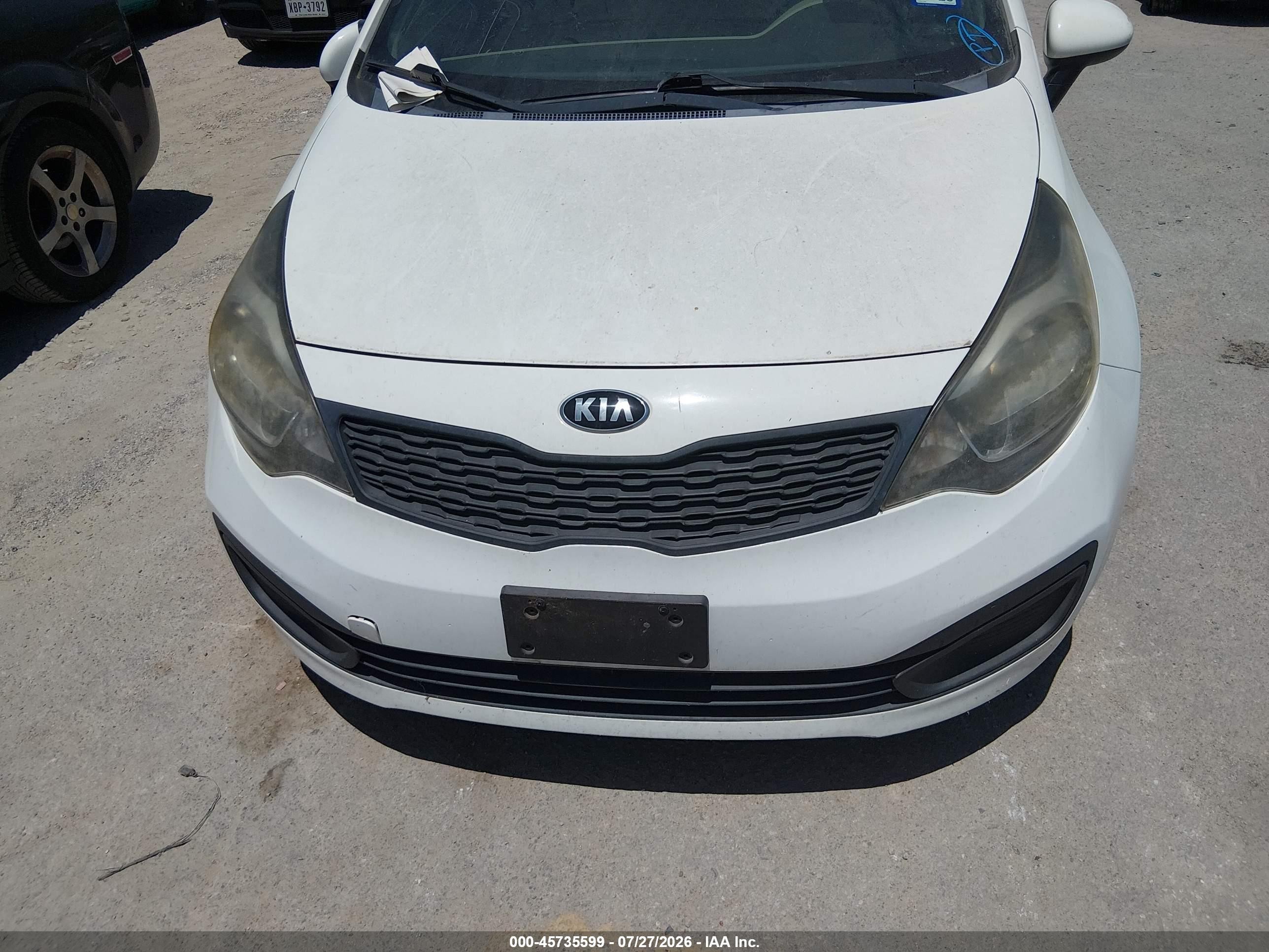 2015 Kia Rio Lx Белый vin: KNADM4A39F6436127