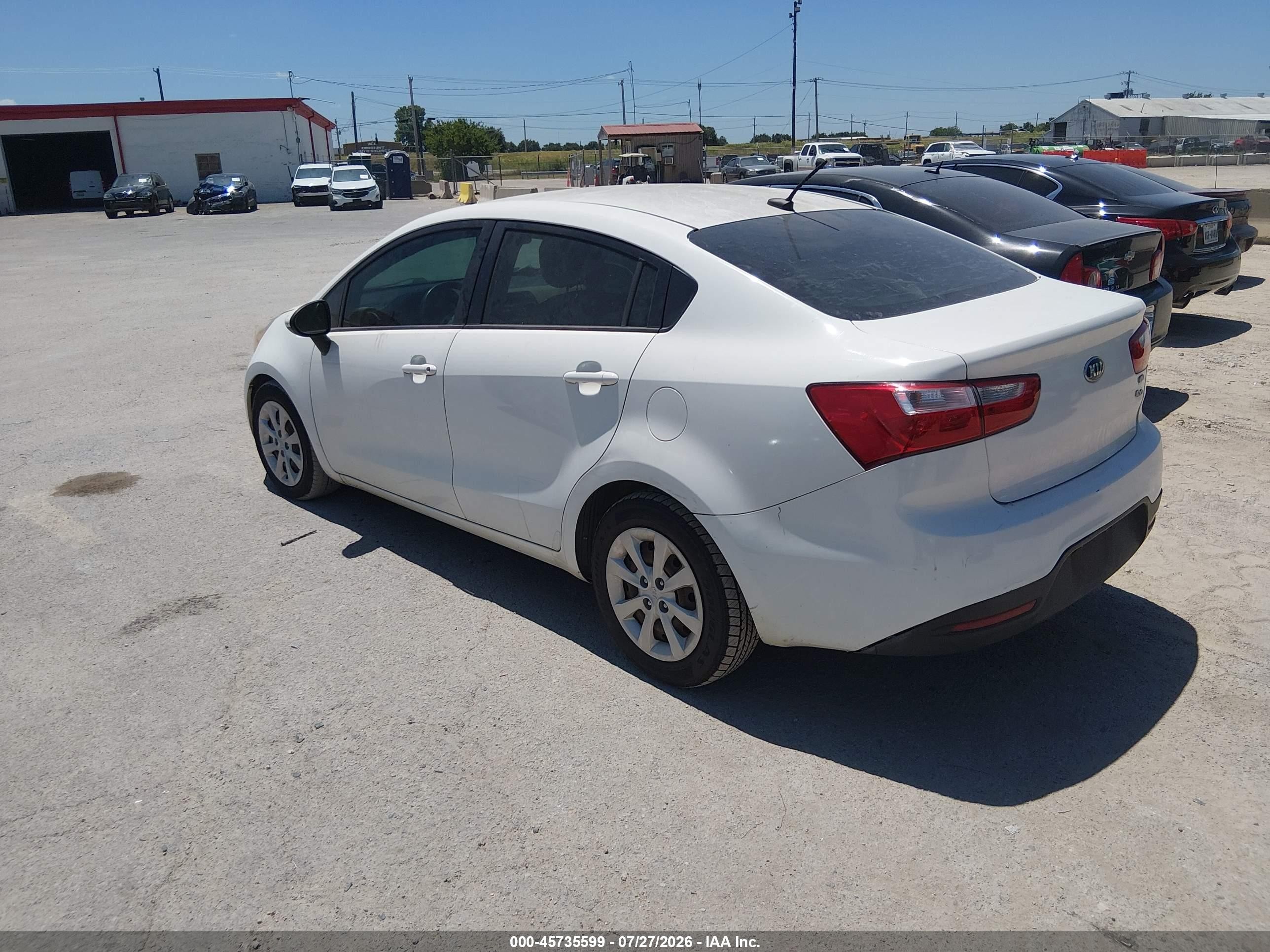 2015 Kia Rio Lx Белый vin: KNADM4A39F6436127