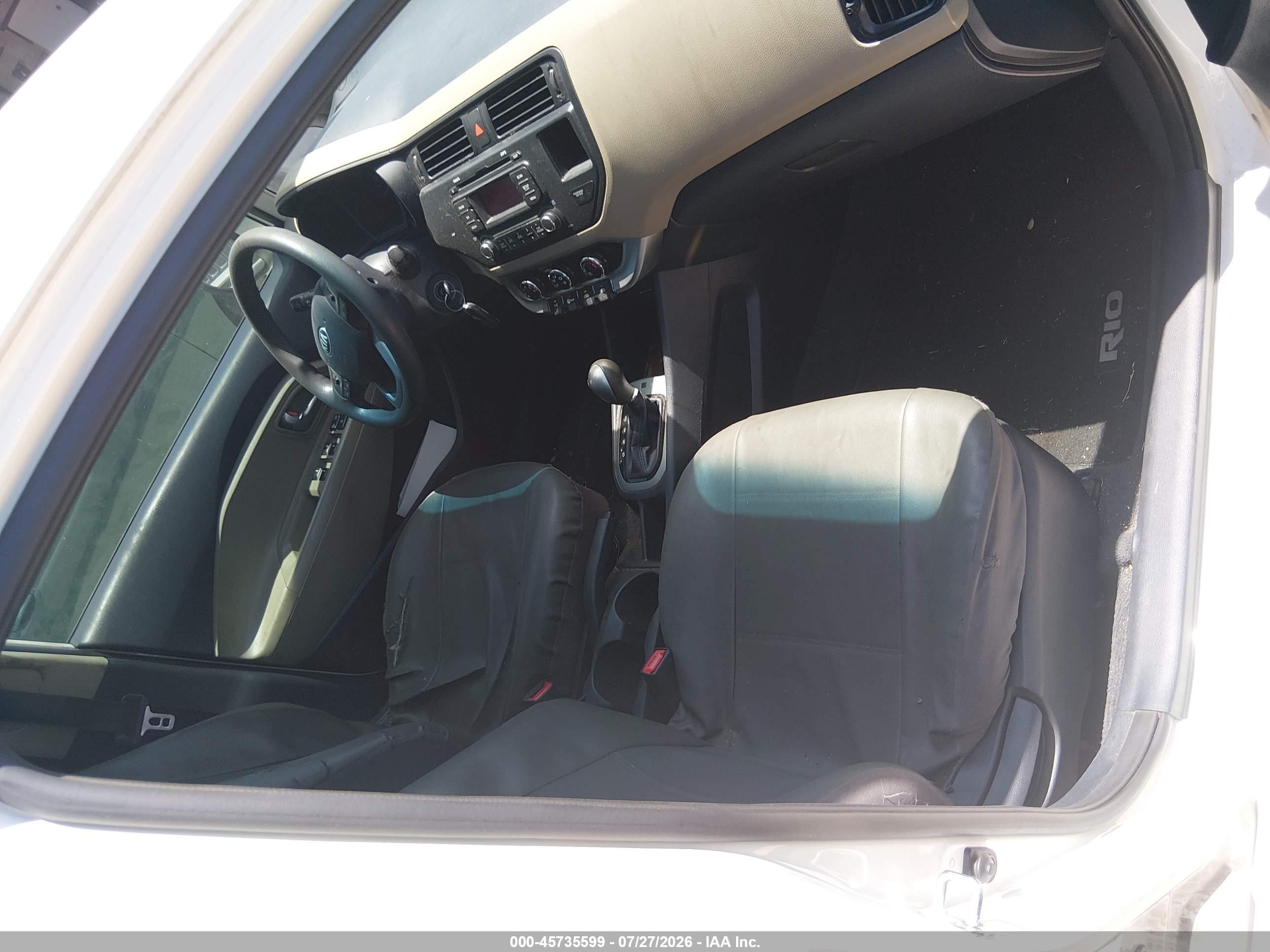2015 Kia Rio Lx Белый vin: KNADM4A39F6436127