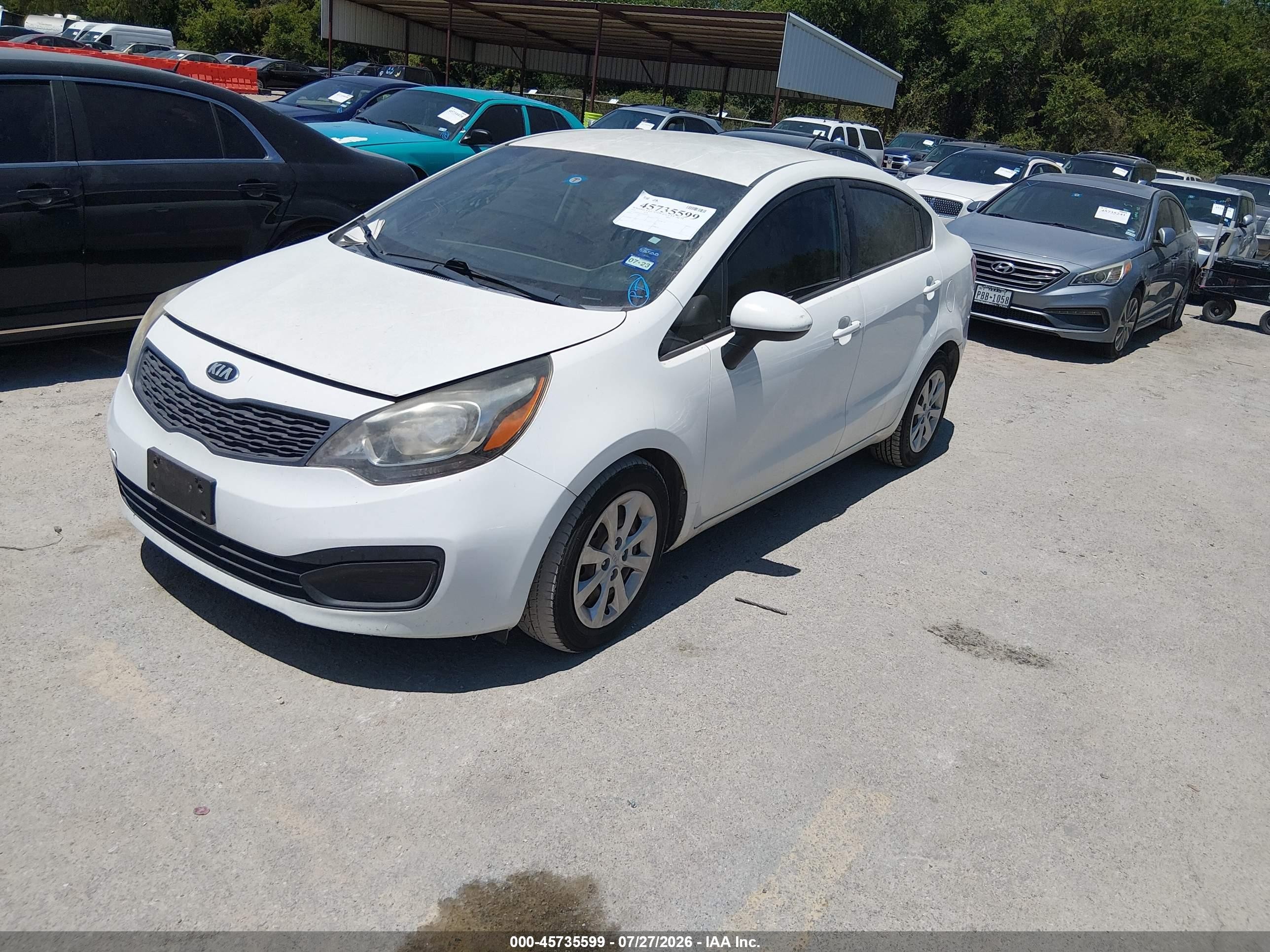 2015 Kia Rio Lx Белый vin: KNADM4A39F6436127