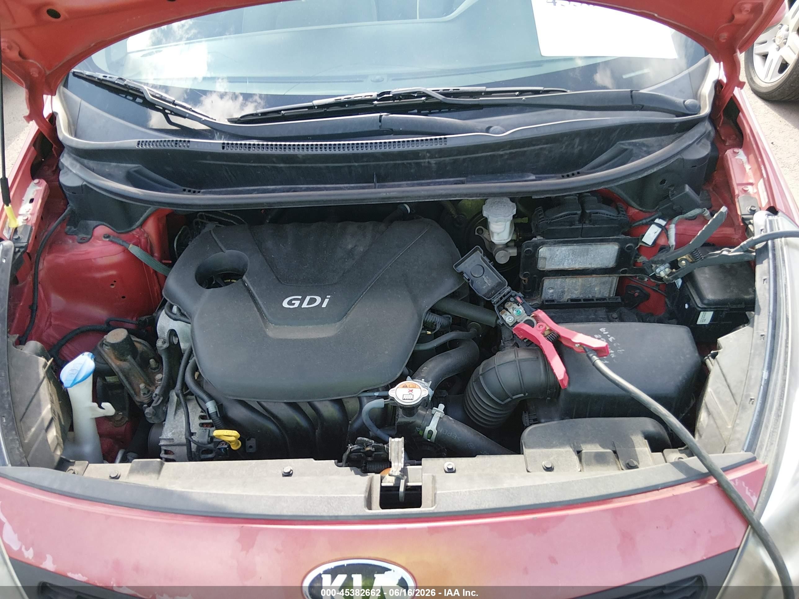 2015 Kia Rio Lx Red vin: KNADM4A39F6445409