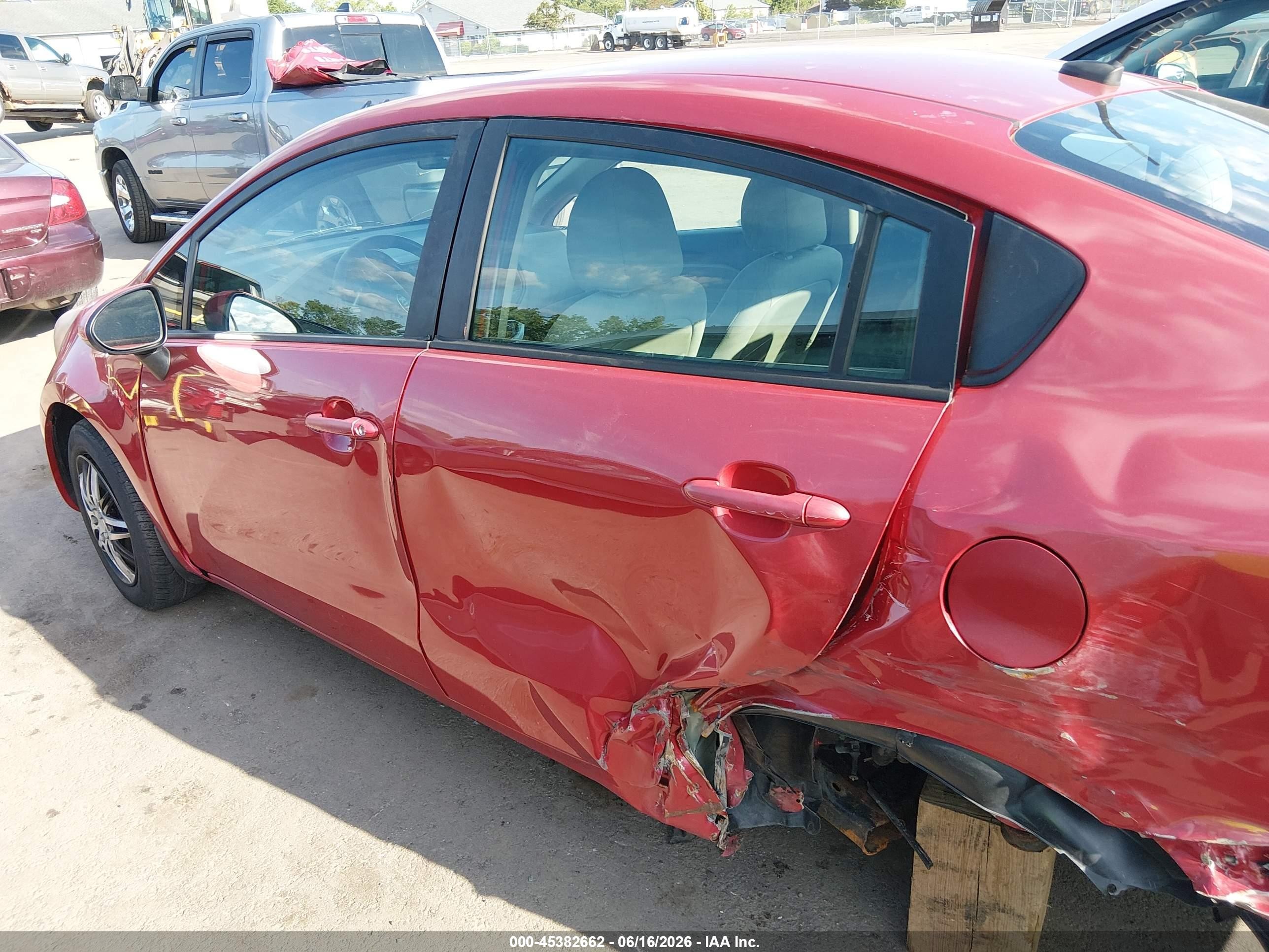 2015 Kia Rio Lx Red vin: KNADM4A39F6445409