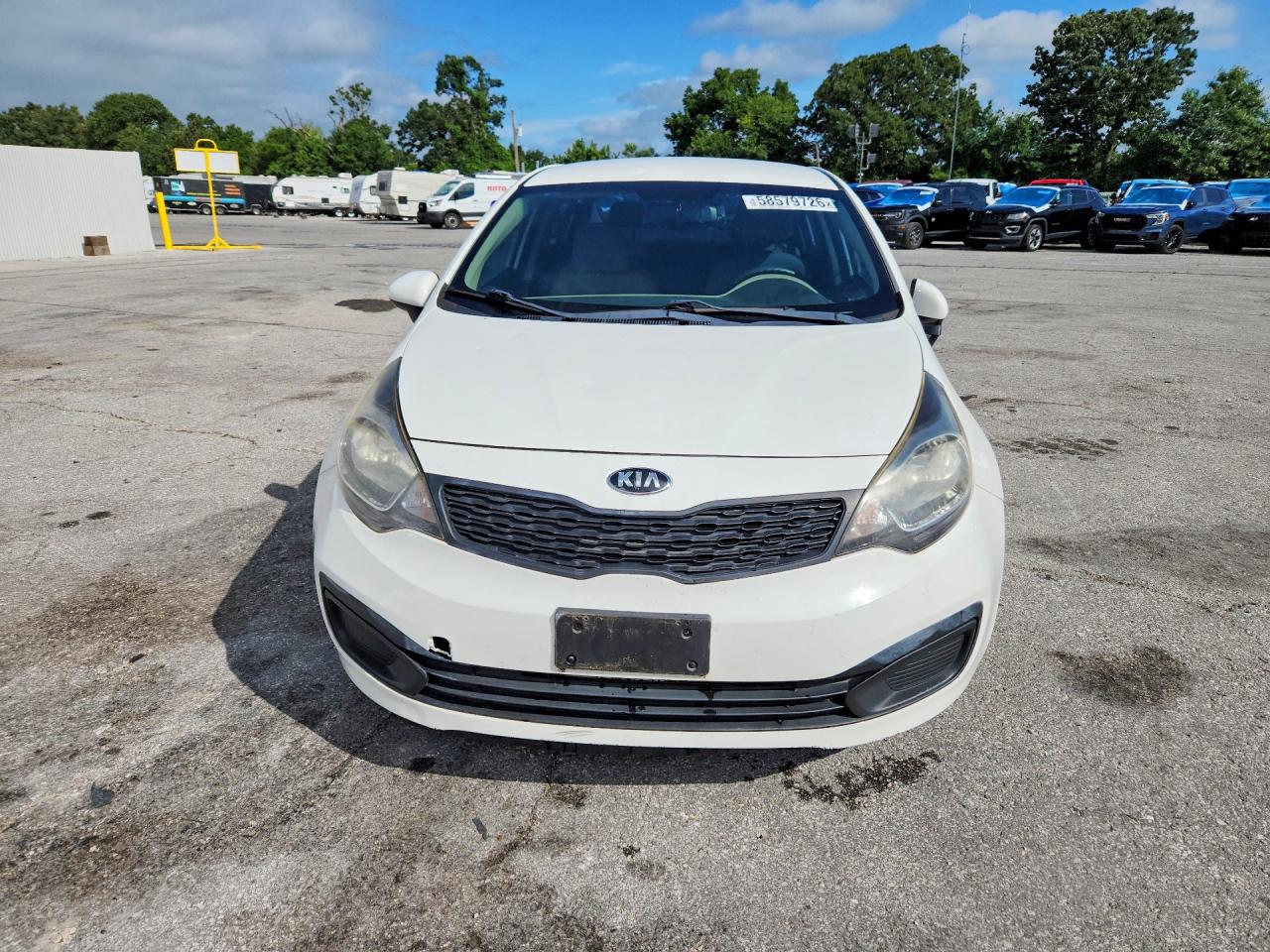 2015 Kia Rio Lx White vin: KNADM4A39F6447709
