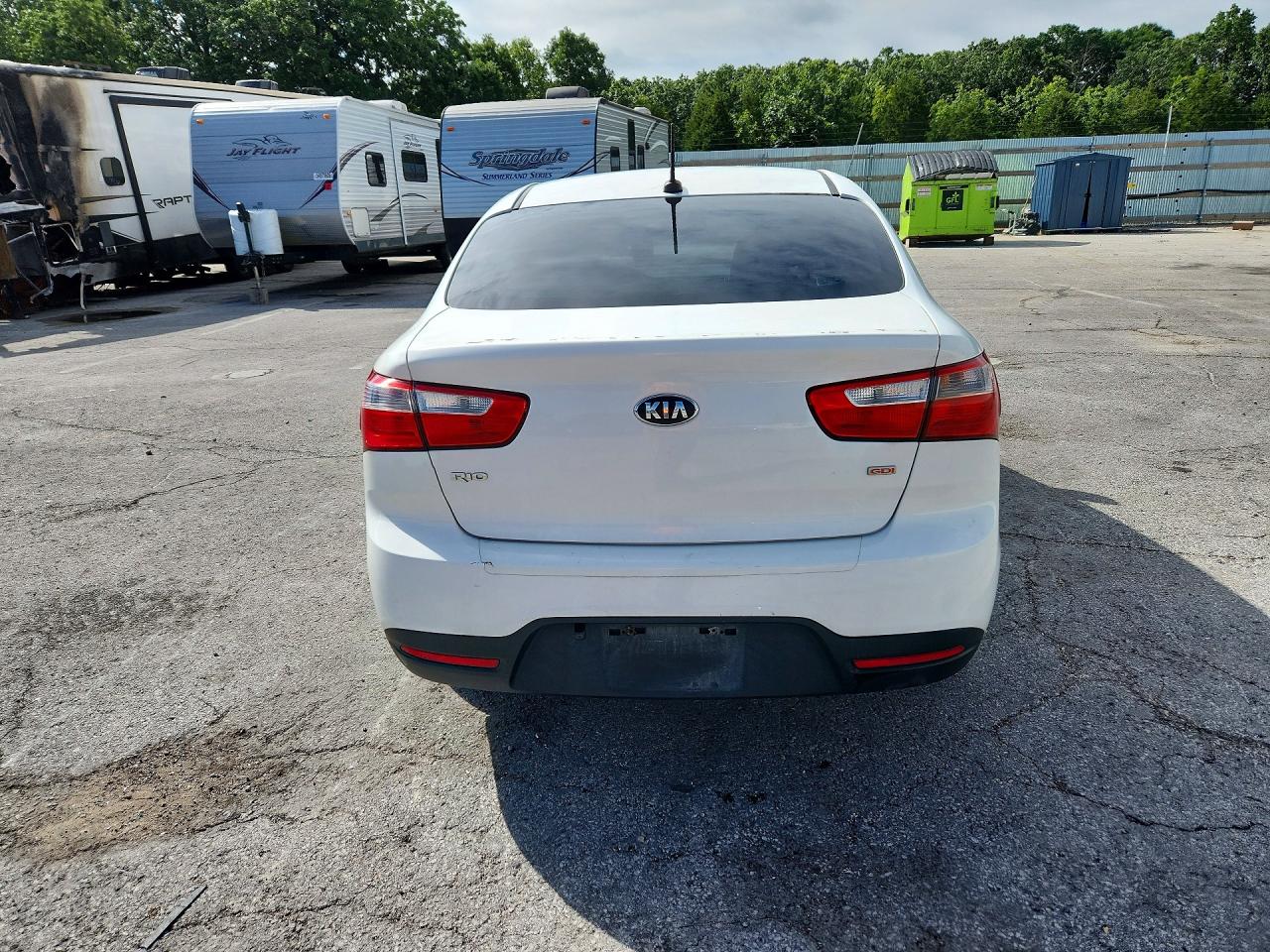 2015 Kia Rio Lx White vin: KNADM4A39F6447709