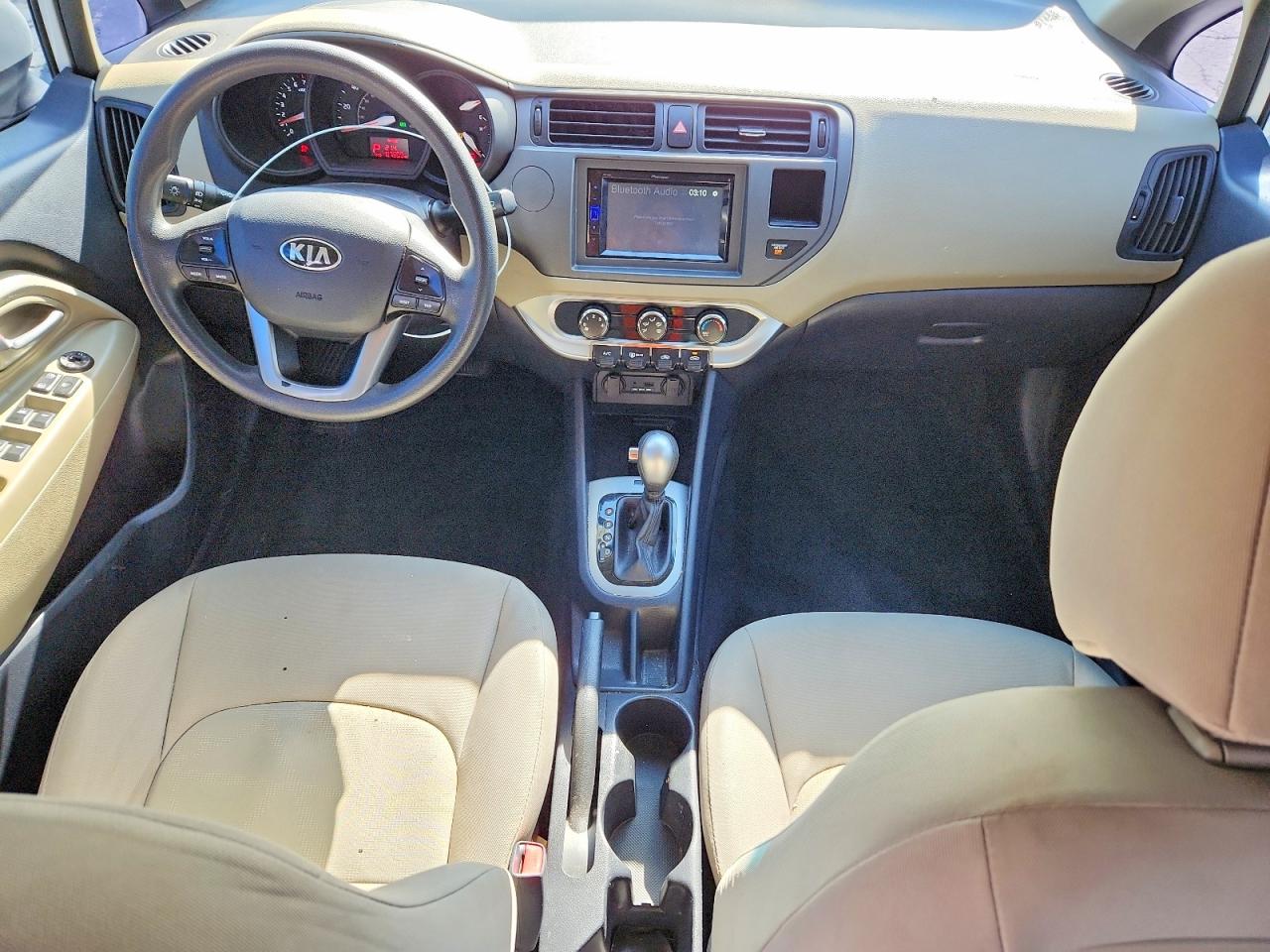2015 Kia Rio Lx White vin: KNADM4A39F6447709