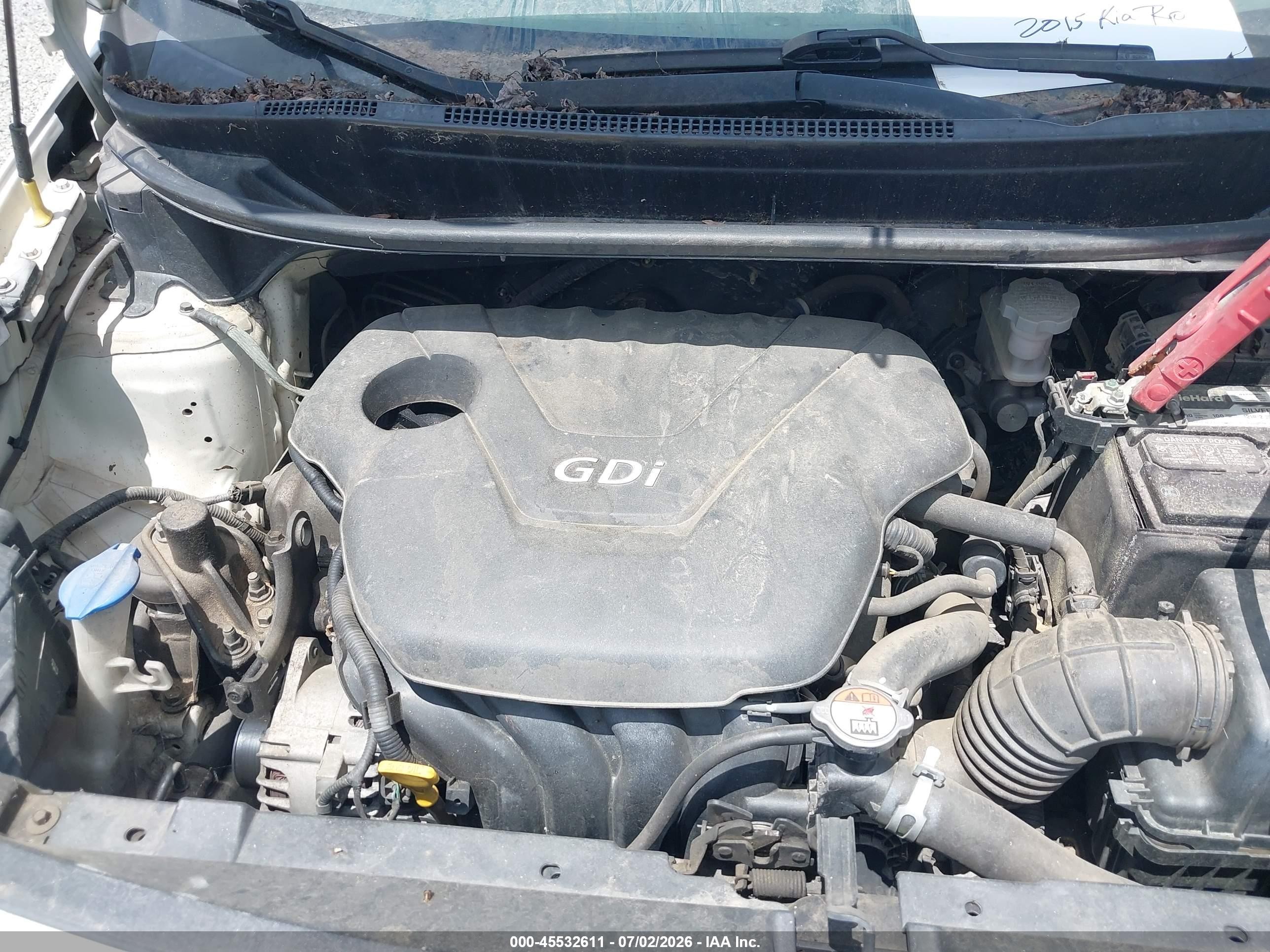 2015 Kia Rio Lx White vin: KNADM4A39F6452599