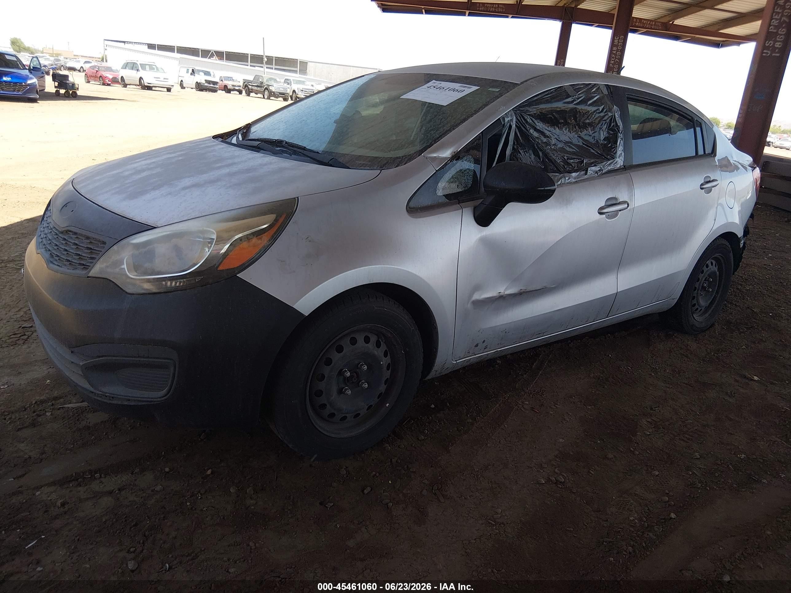 2015 Kia Rio Lx Silver vin: KNADM4A39F6509514