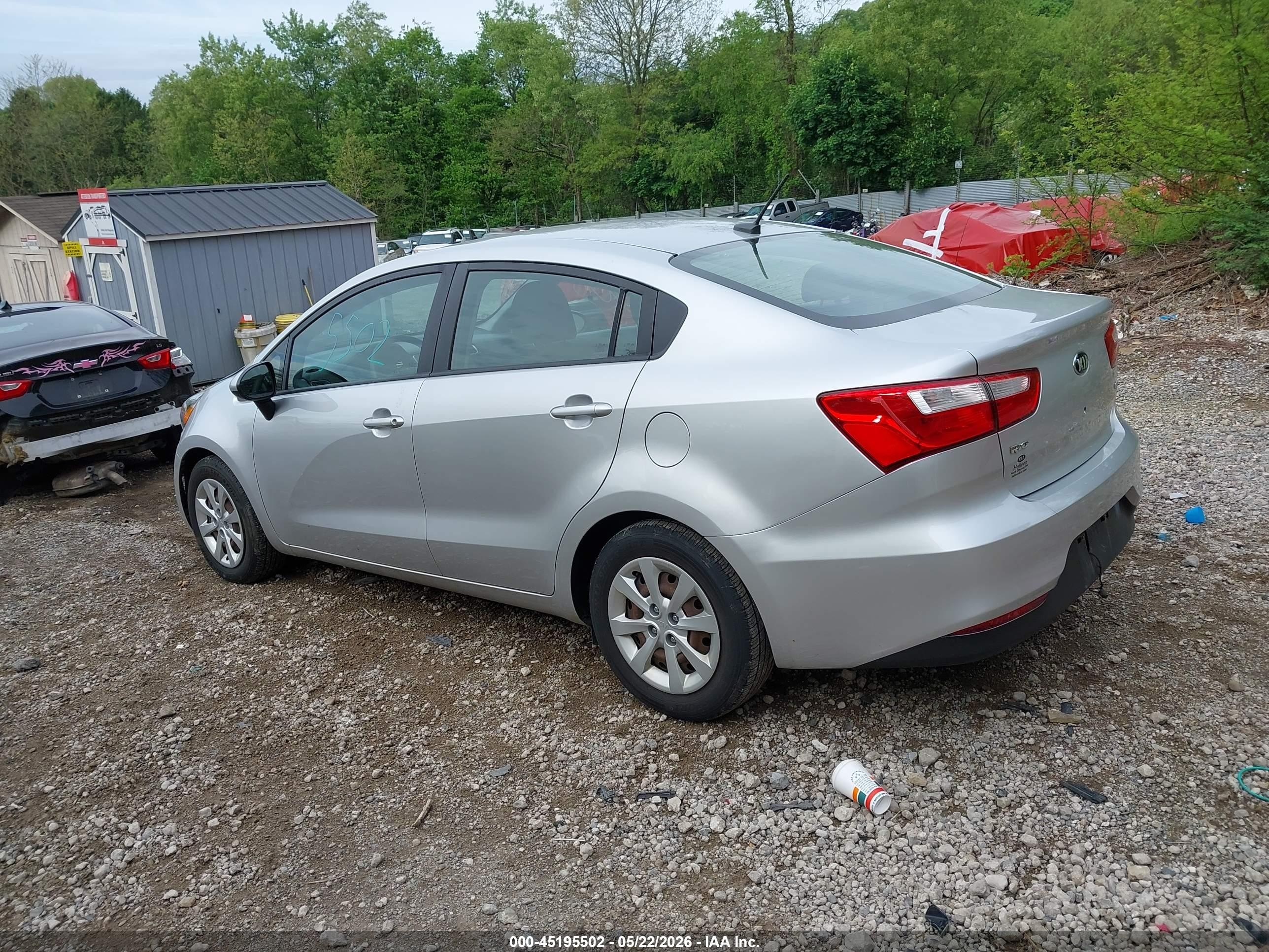 2016 Kia Rio Lx Silver vin: KNADM4A39G6677493