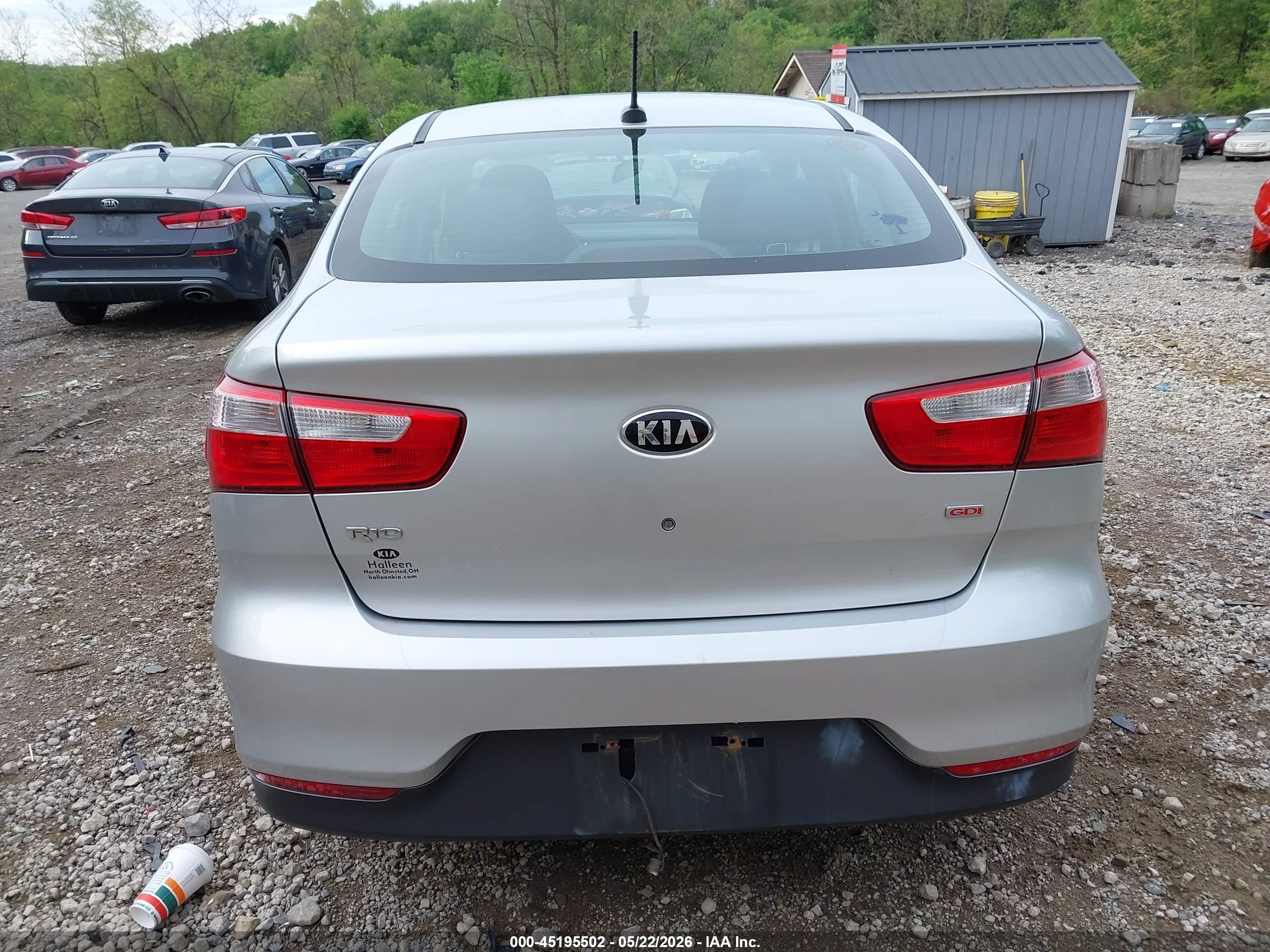 2016 Kia Rio Lx Silver vin: KNADM4A39G6677493
