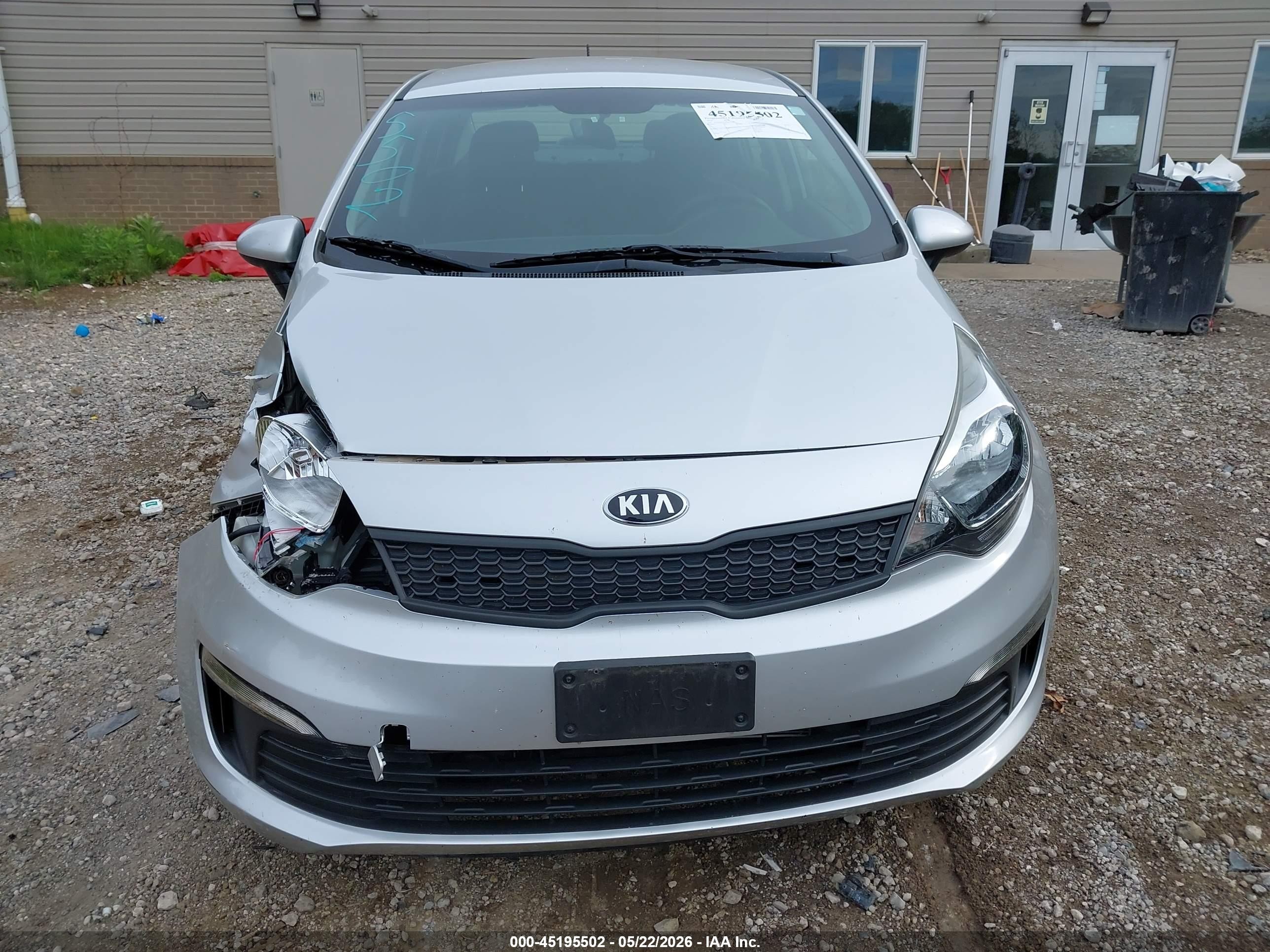 2016 Kia Rio Lx Silver vin: KNADM4A39G6677493