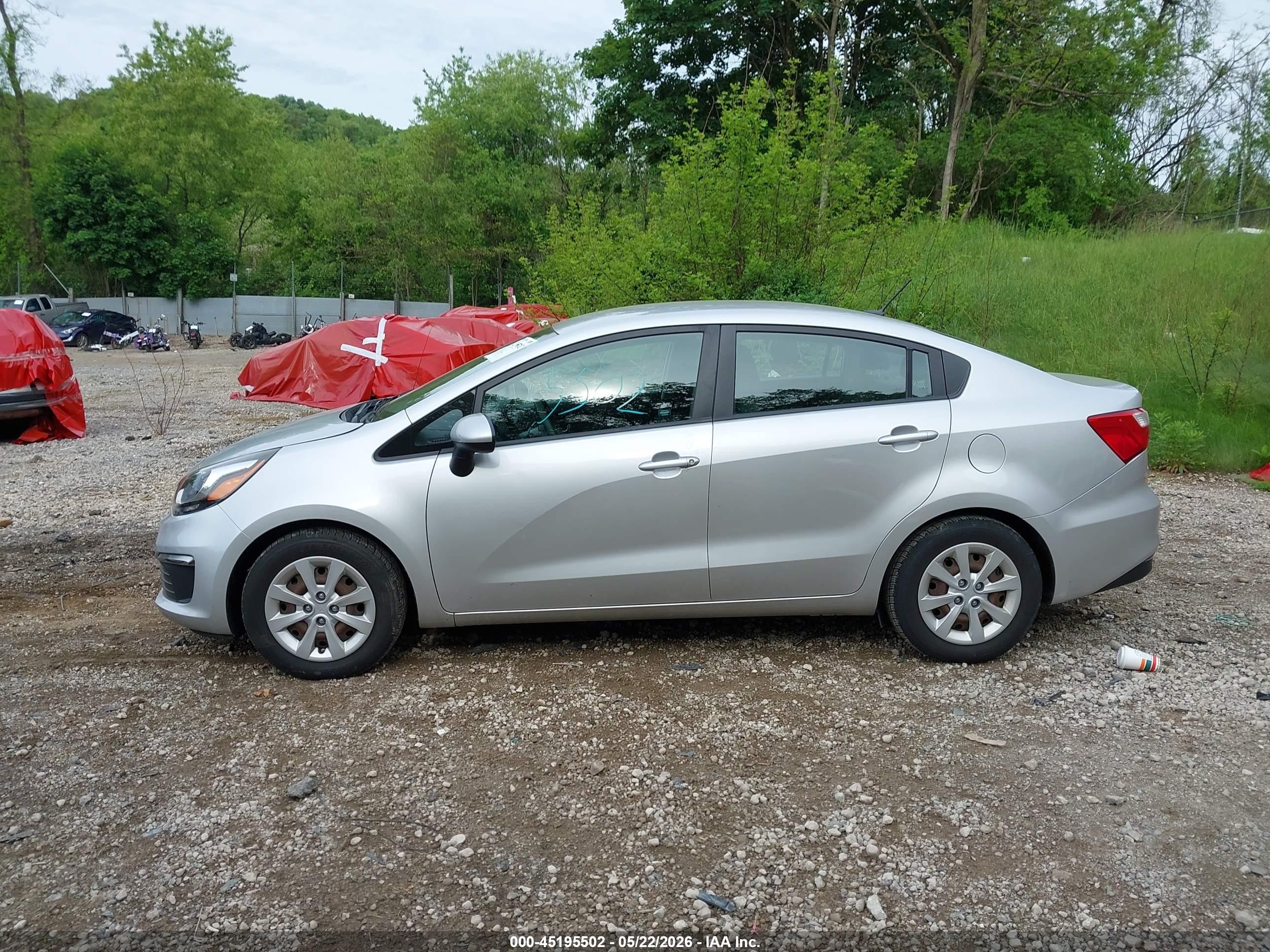 2016 Kia Rio Lx Silver vin: KNADM4A39G6677493