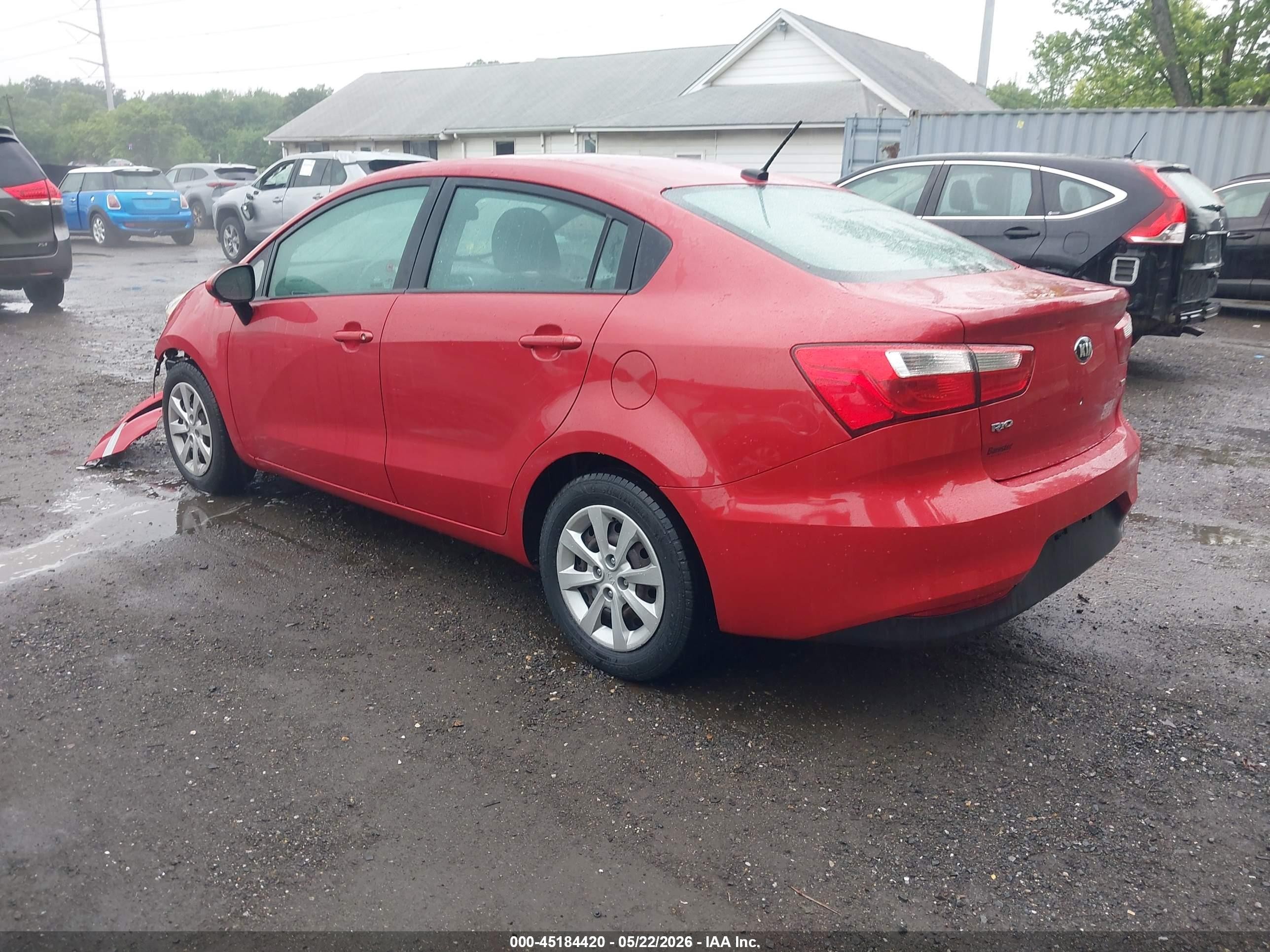 2017 Kia Rio Lx Красный vin: KNADM4A39H6058295