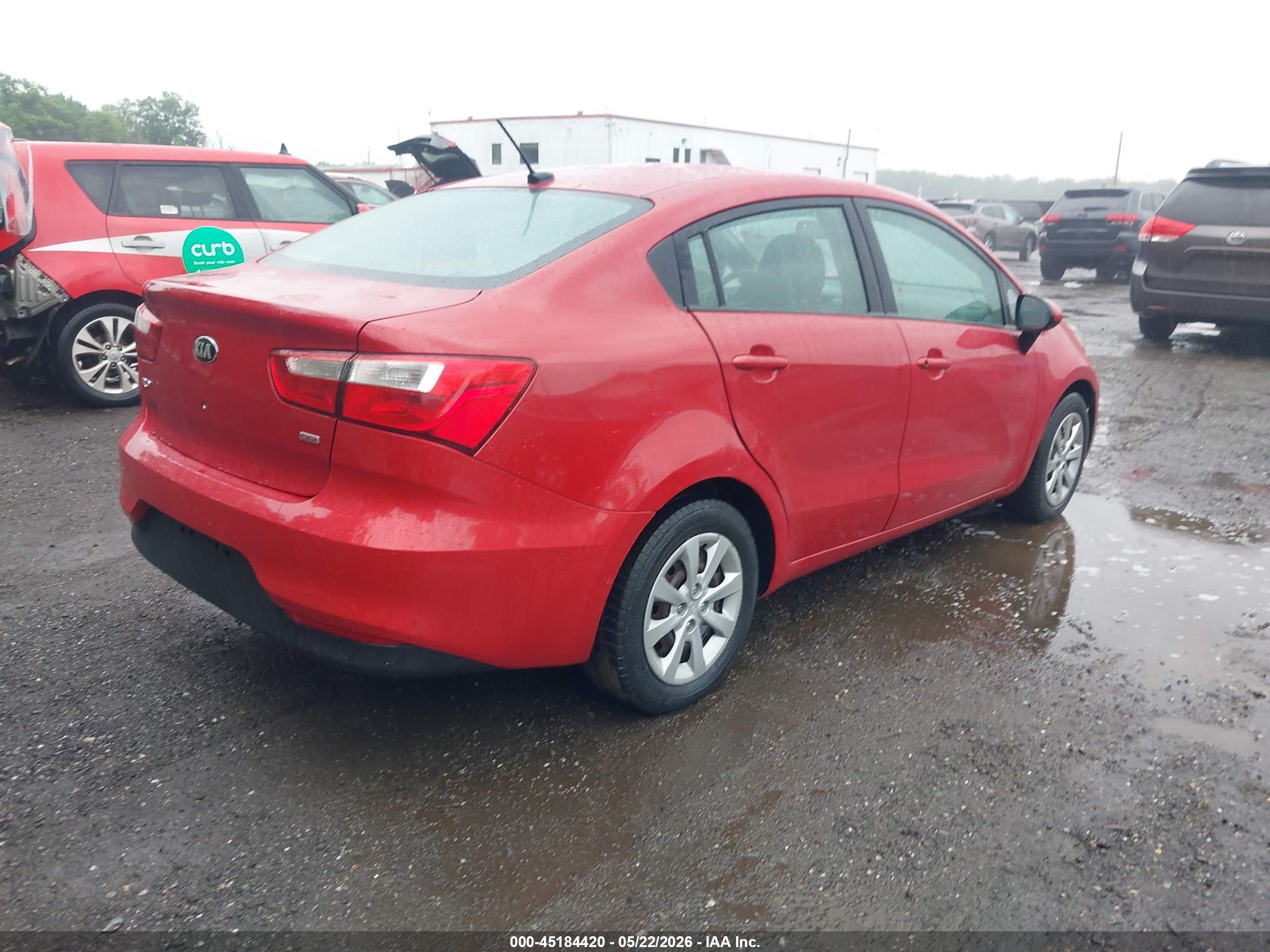2017 Kia Rio Lx Красный vin: KNADM4A39H6058295