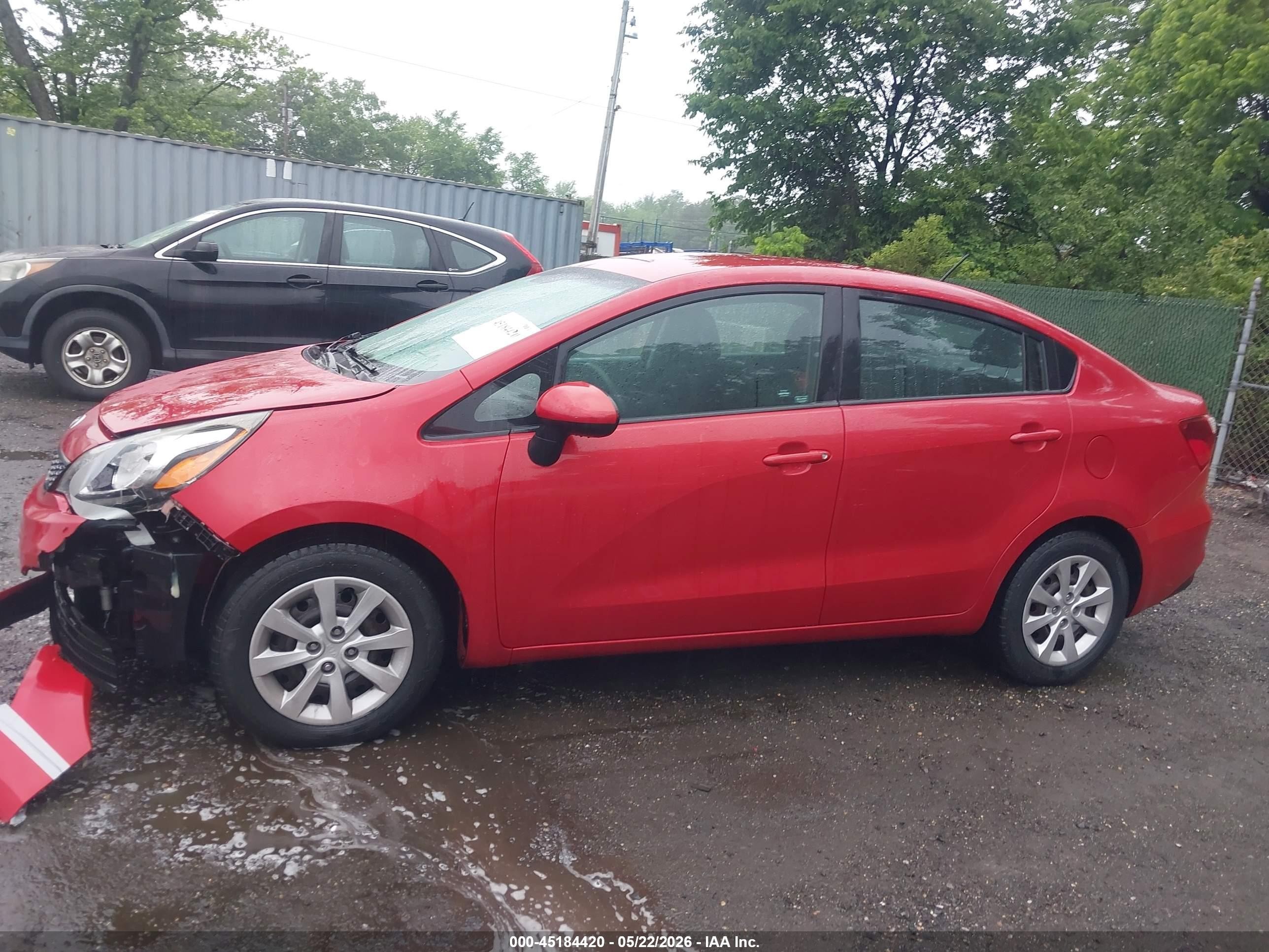 2017 Kia Rio Lx Красный vin: KNADM4A39H6058295