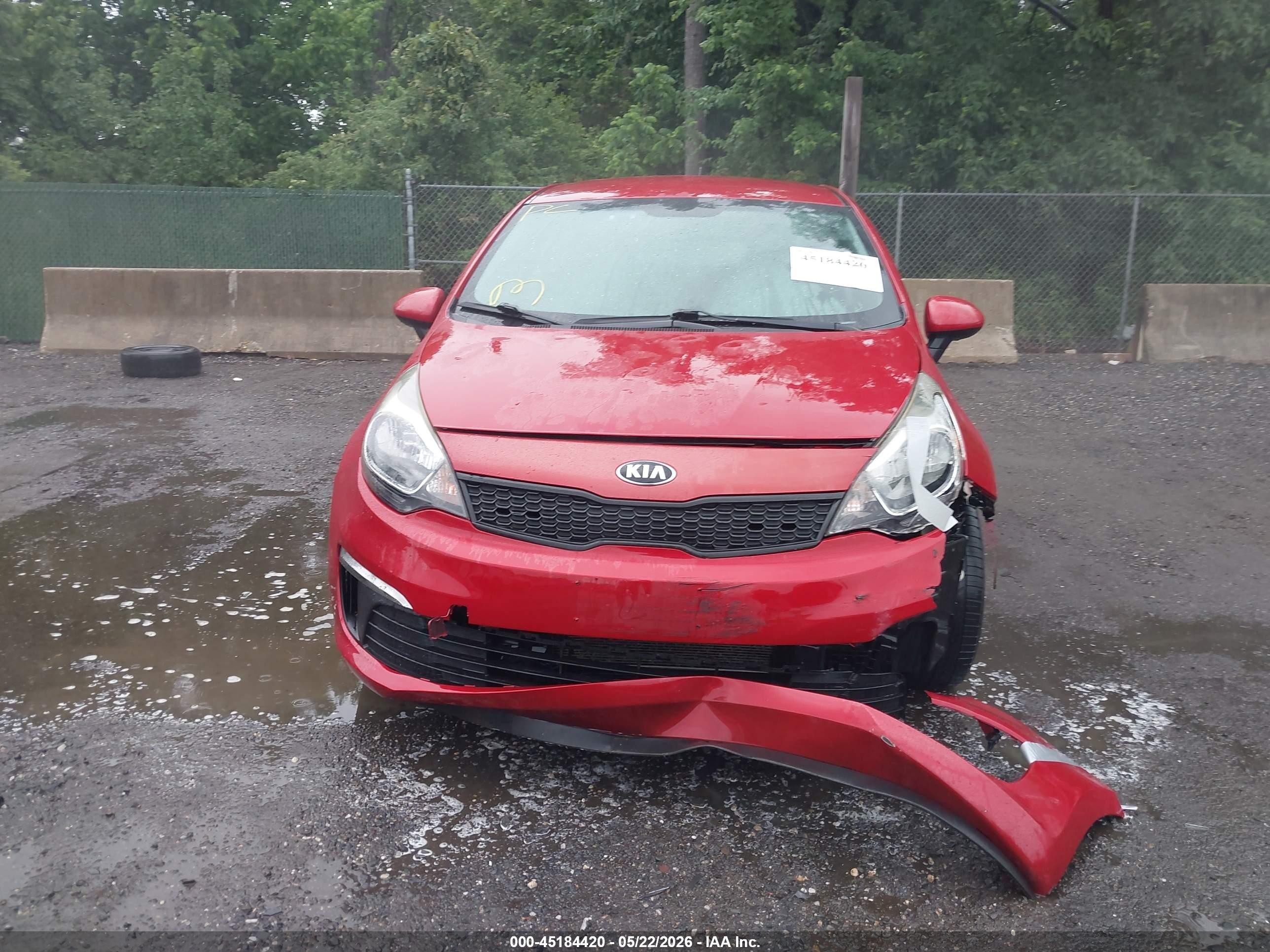 2017 Kia Rio Lx Красный vin: KNADM4A39H6058295