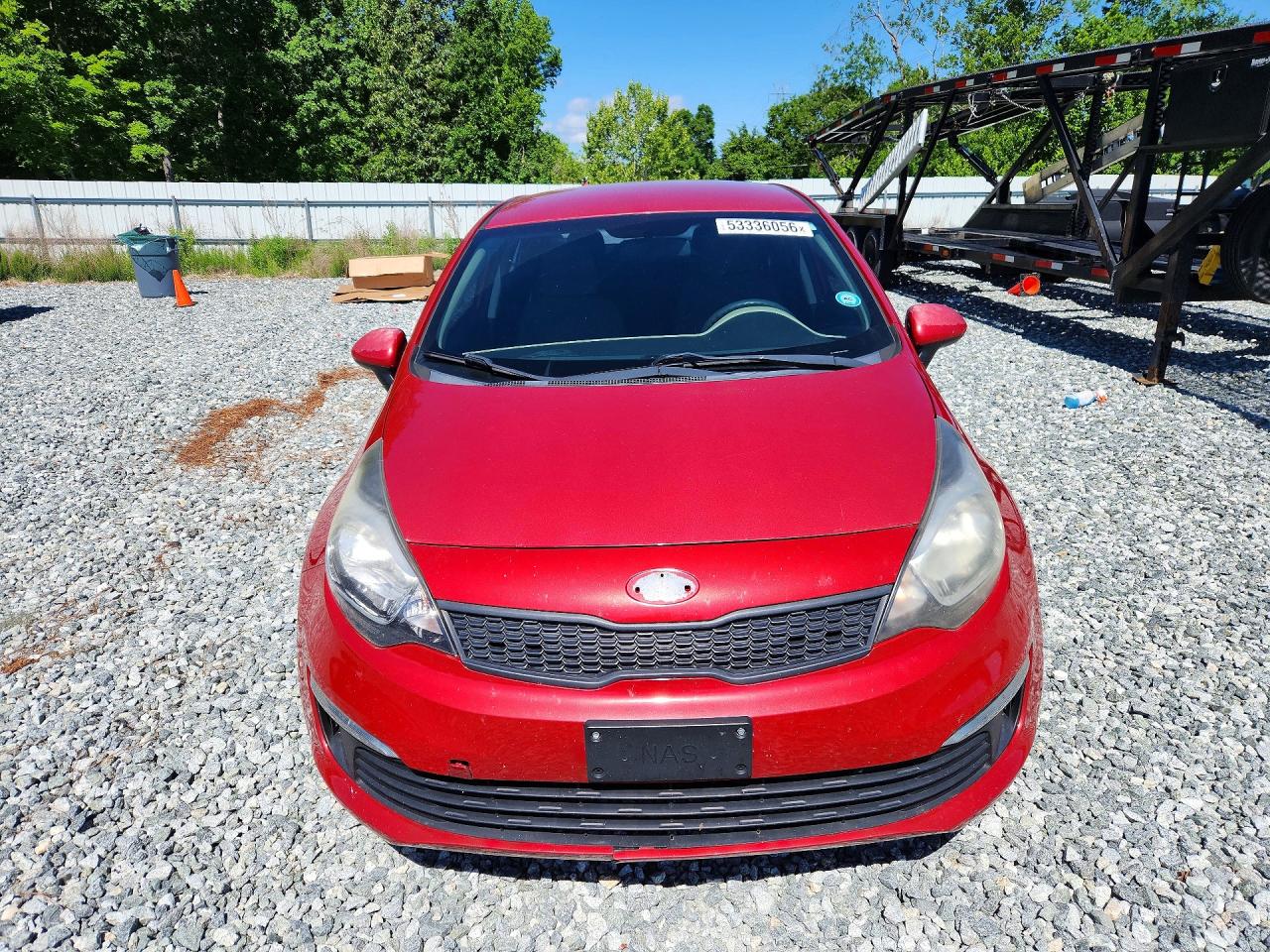 2017 Kia Rio Lx Red vin: KNADM4A39H6118365