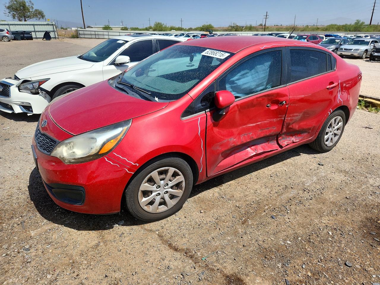 2012 Kia Rio Lx Red vin: KNADM4A3XC6069315