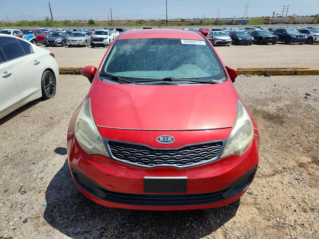 2012 Kia Rio Lx Red vin: KNADM4A3XC6069315
