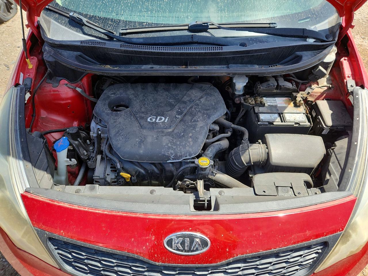 2012 Kia Rio Lx Red vin: KNADM4A3XC6069315