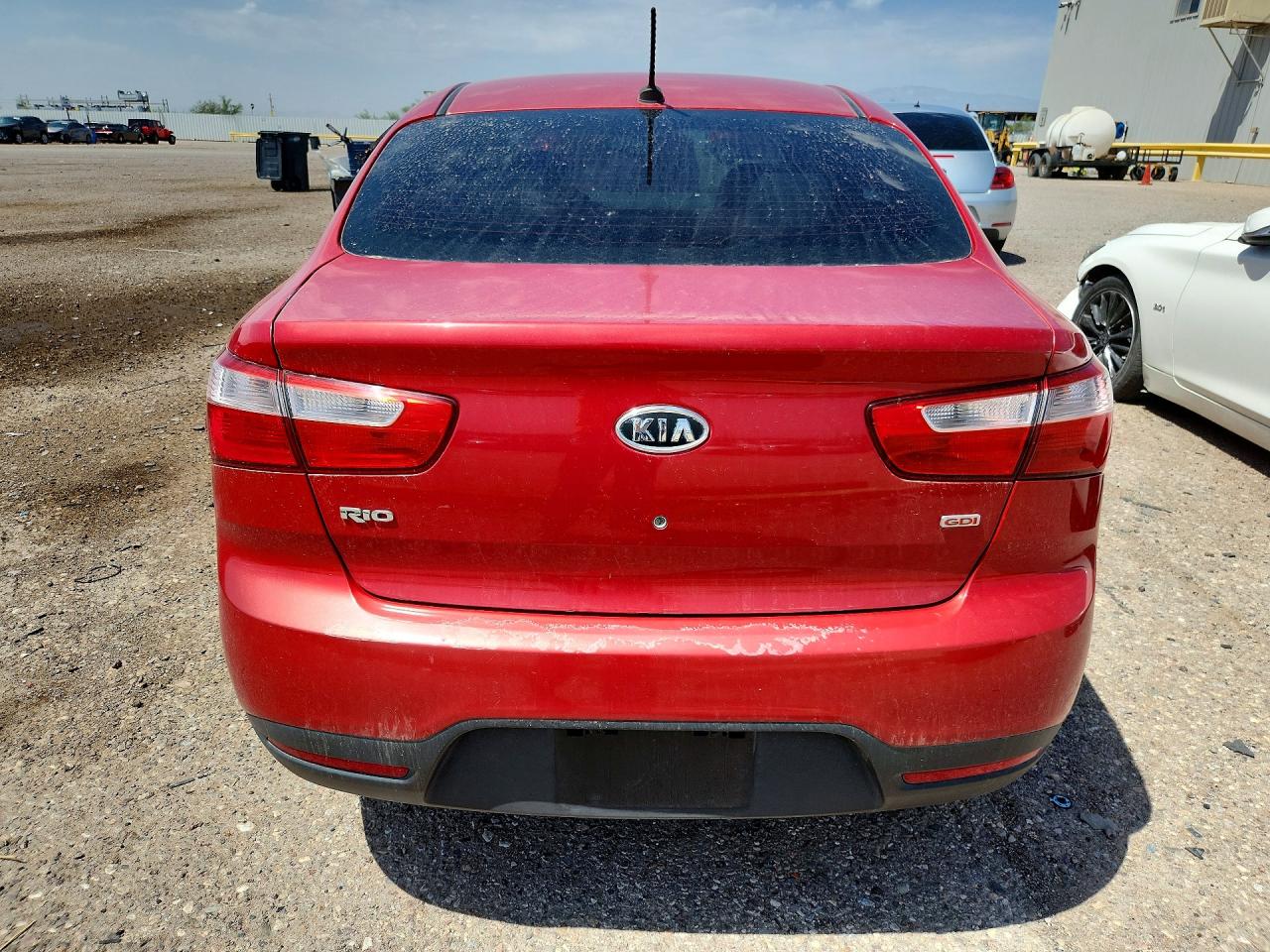 2012 Kia Rio Lx Red vin: KNADM4A3XC6069315