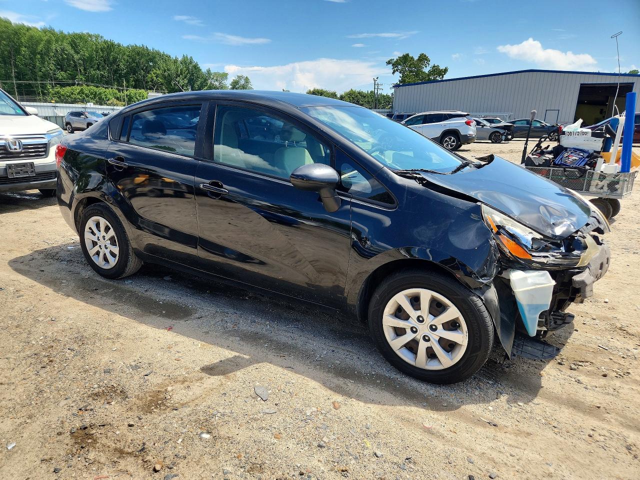 2013 Kia Rio Lx Black vin: KNADM4A3XD6104114