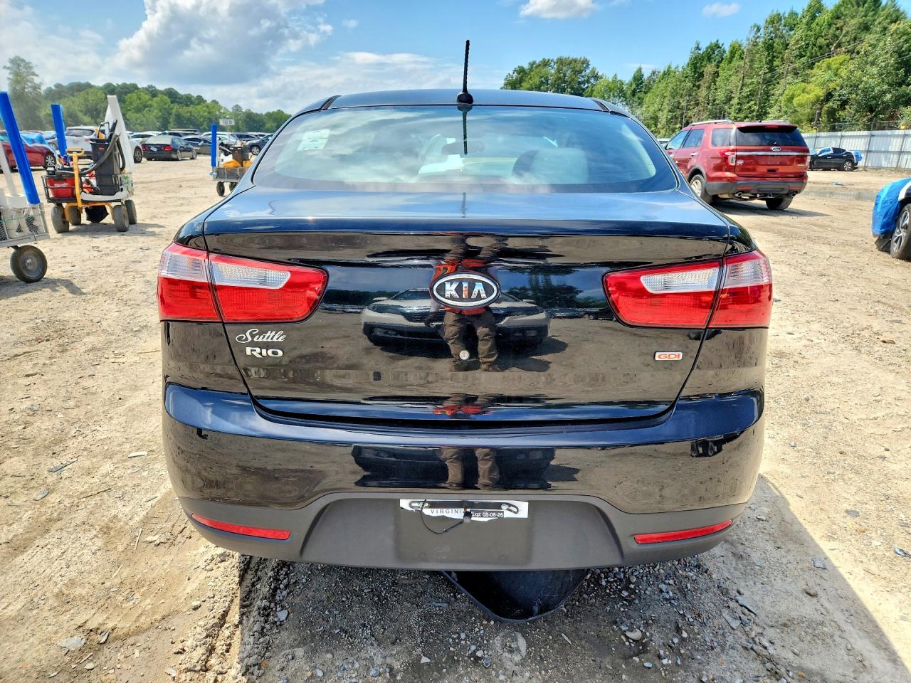 2013 Kia Rio Lx Black vin: KNADM4A3XD6104114