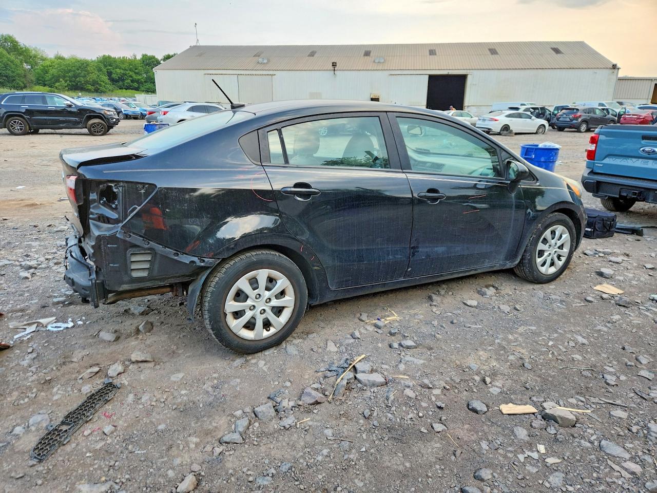 2013 Kia Rio Lx Black vin: KNADM4A3XD6131071