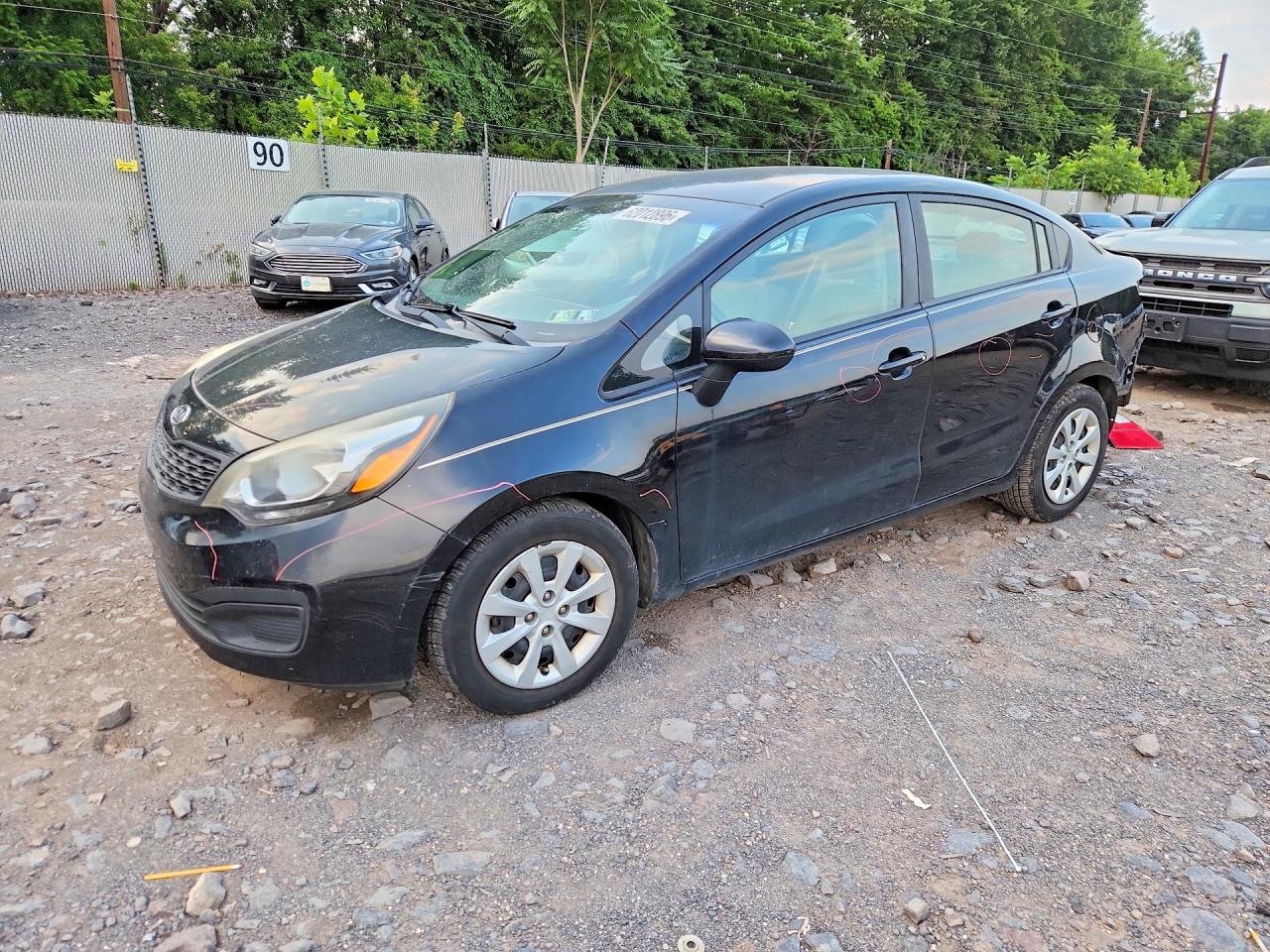 2013 Kia Rio Lx Black vin: KNADM4A3XD6131071