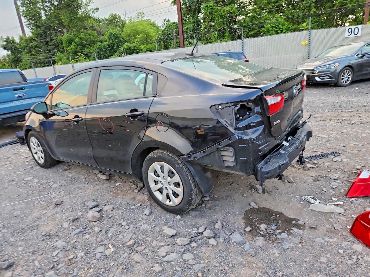 2013 Kia Rio Lx Black vin: KNADM4A3XD6131071