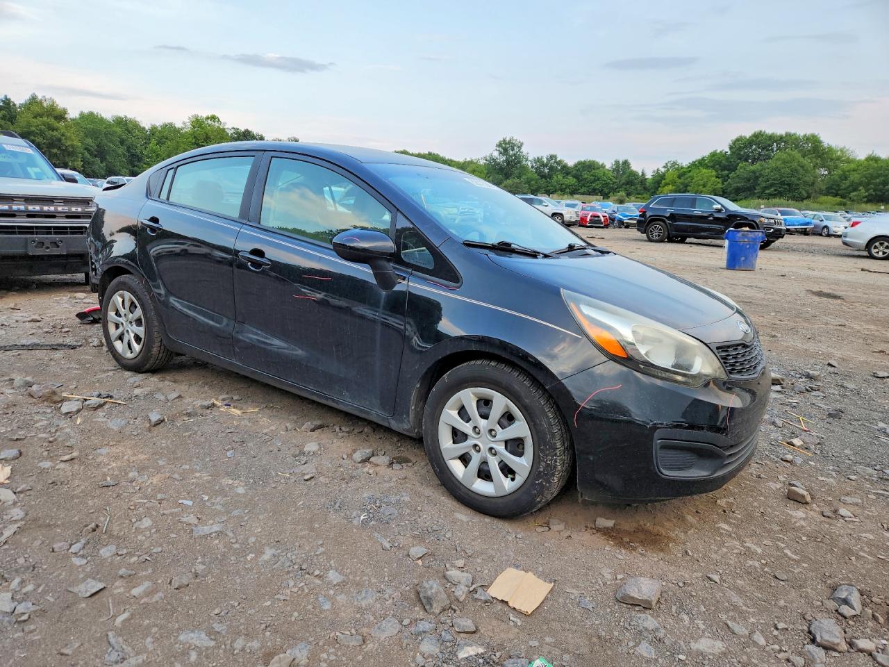 2013 Kia Rio Lx Black vin: KNADM4A3XD6131071
