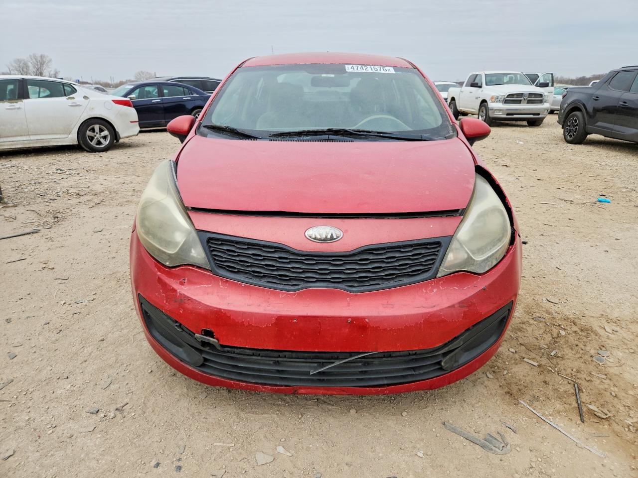 2013 Kia Rio Lx Красный vin: KNADM4A3XD6157928