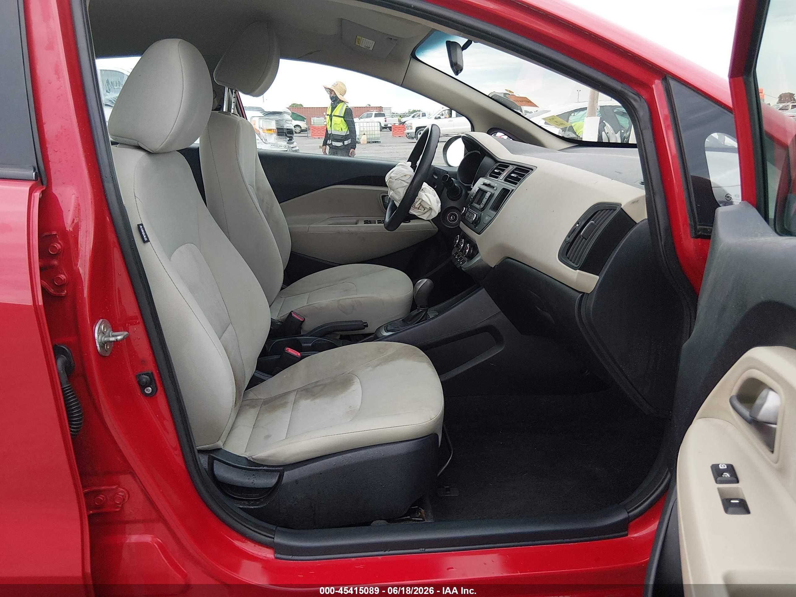 2013 Kia Rio Lx Red vin: KNADM4A3XD6211888
