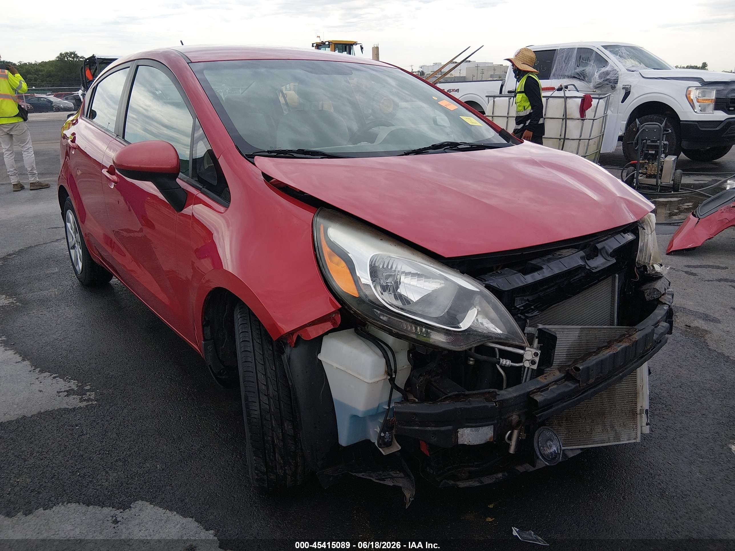 2013 Kia Rio Lx Red vin: KNADM4A3XD6211888