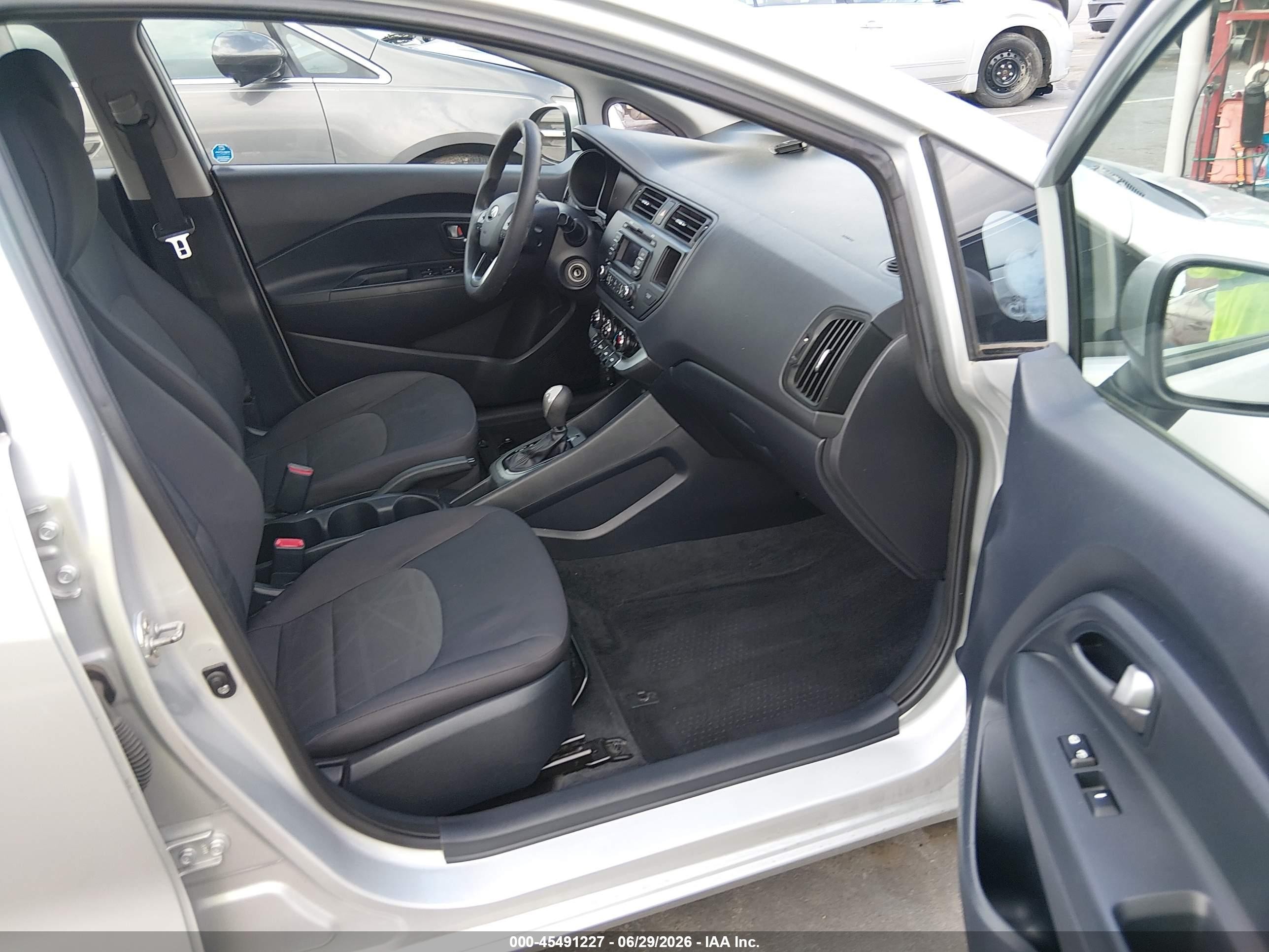 2013 Kia Rio Lx Silver vin: KNADM4A3XD6219439
