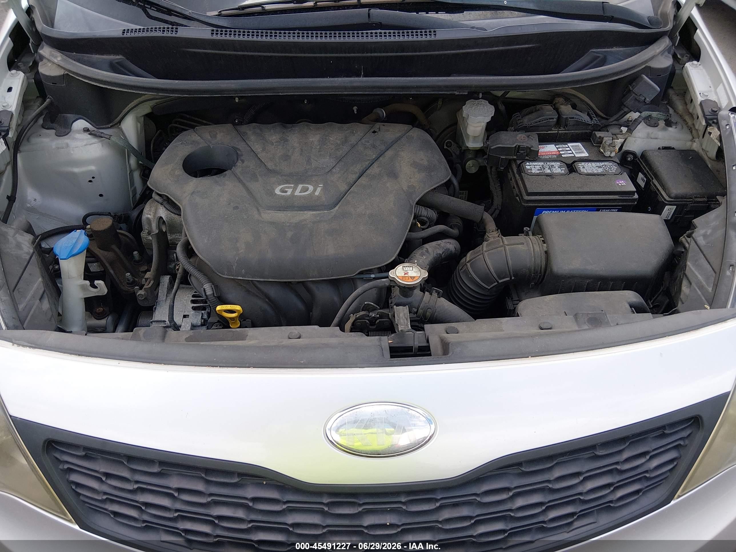 2013 Kia Rio Lx Silver vin: KNADM4A3XD6219439