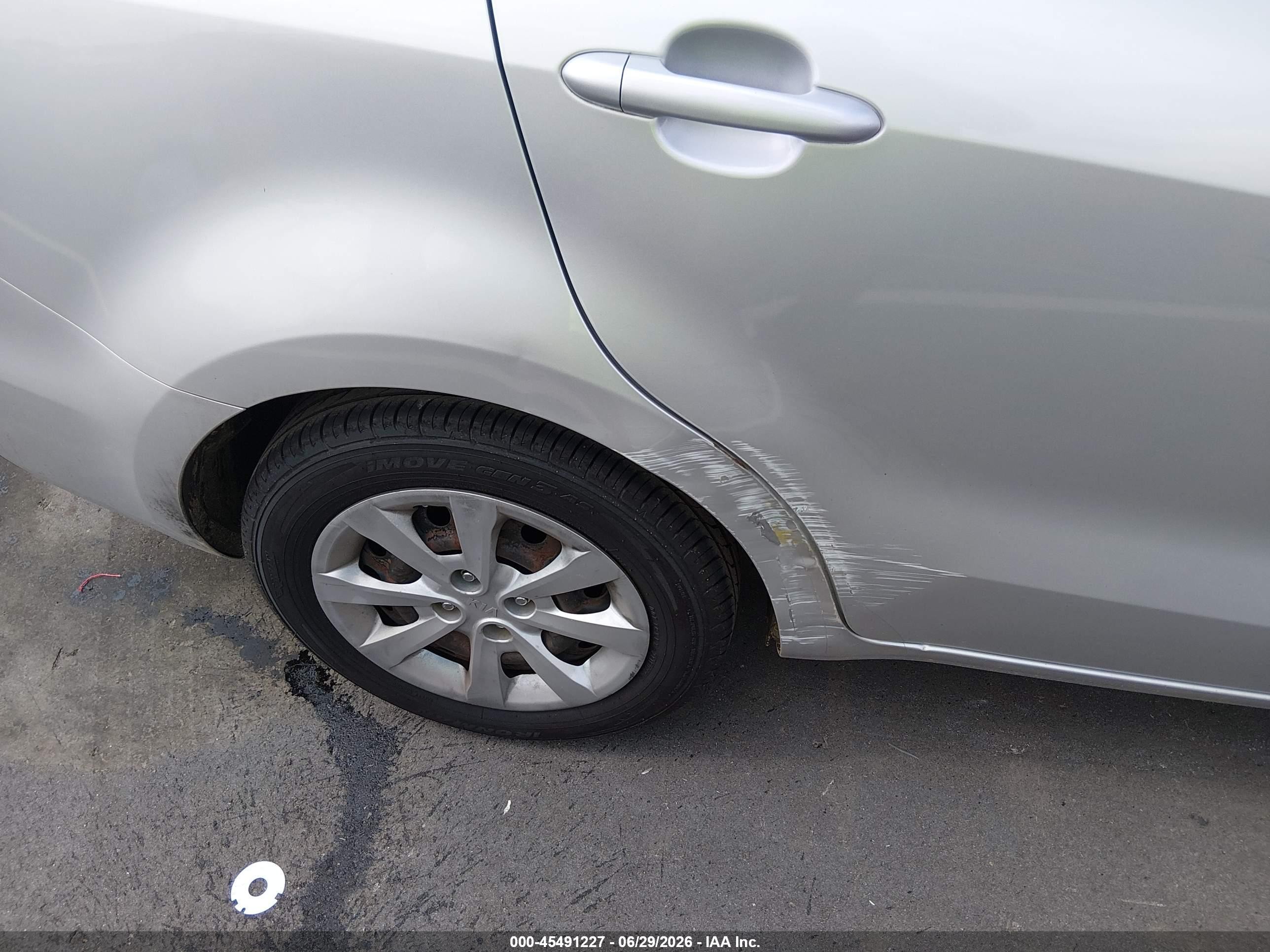 2013 Kia Rio Lx Silver vin: KNADM4A3XD6219439