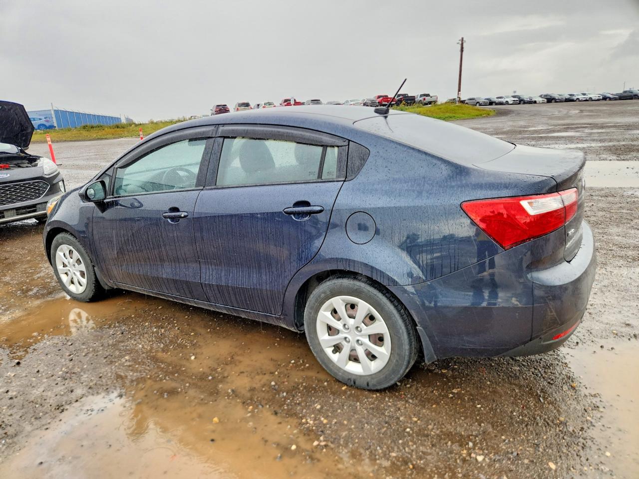 2013 Kia Rio Lx Blue vin: KNADM4A3XD6228769