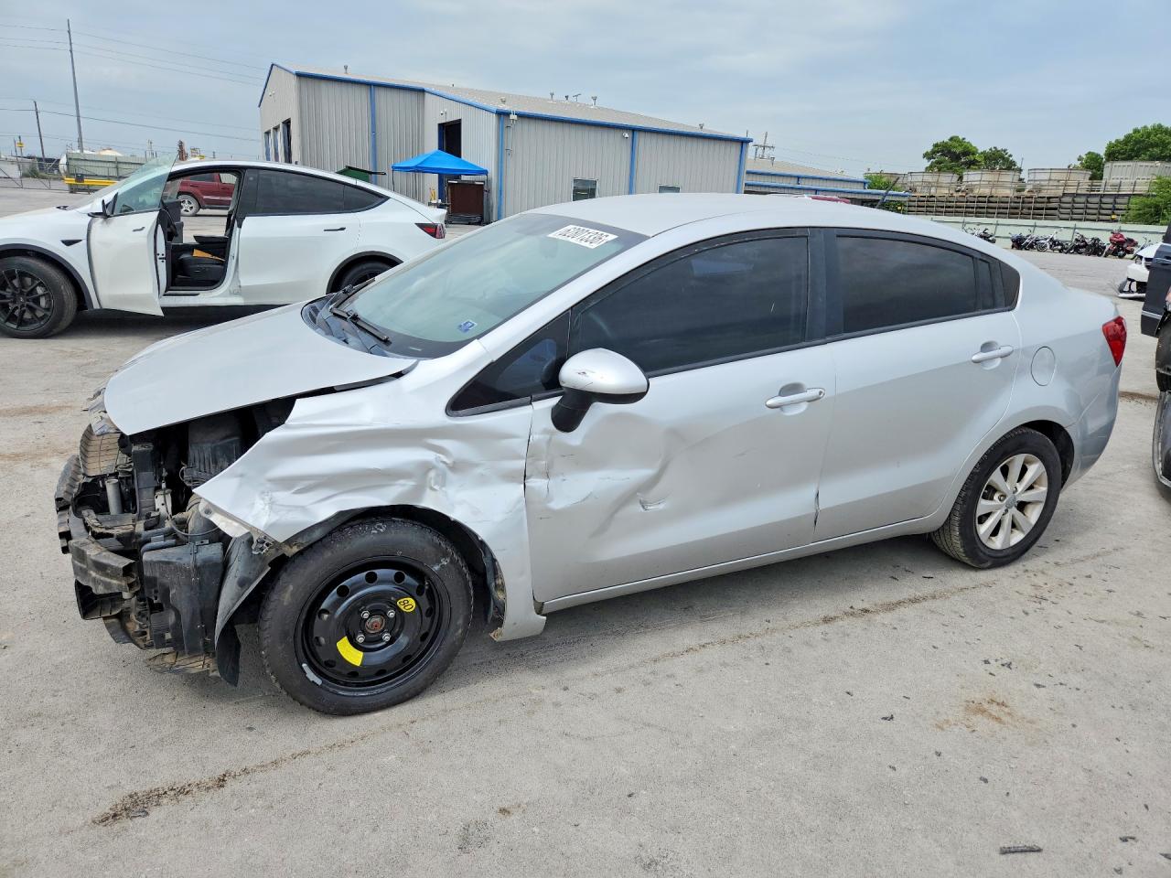 2013 Kia Rio Lx Silver vin: KNADM4A3XD6244261