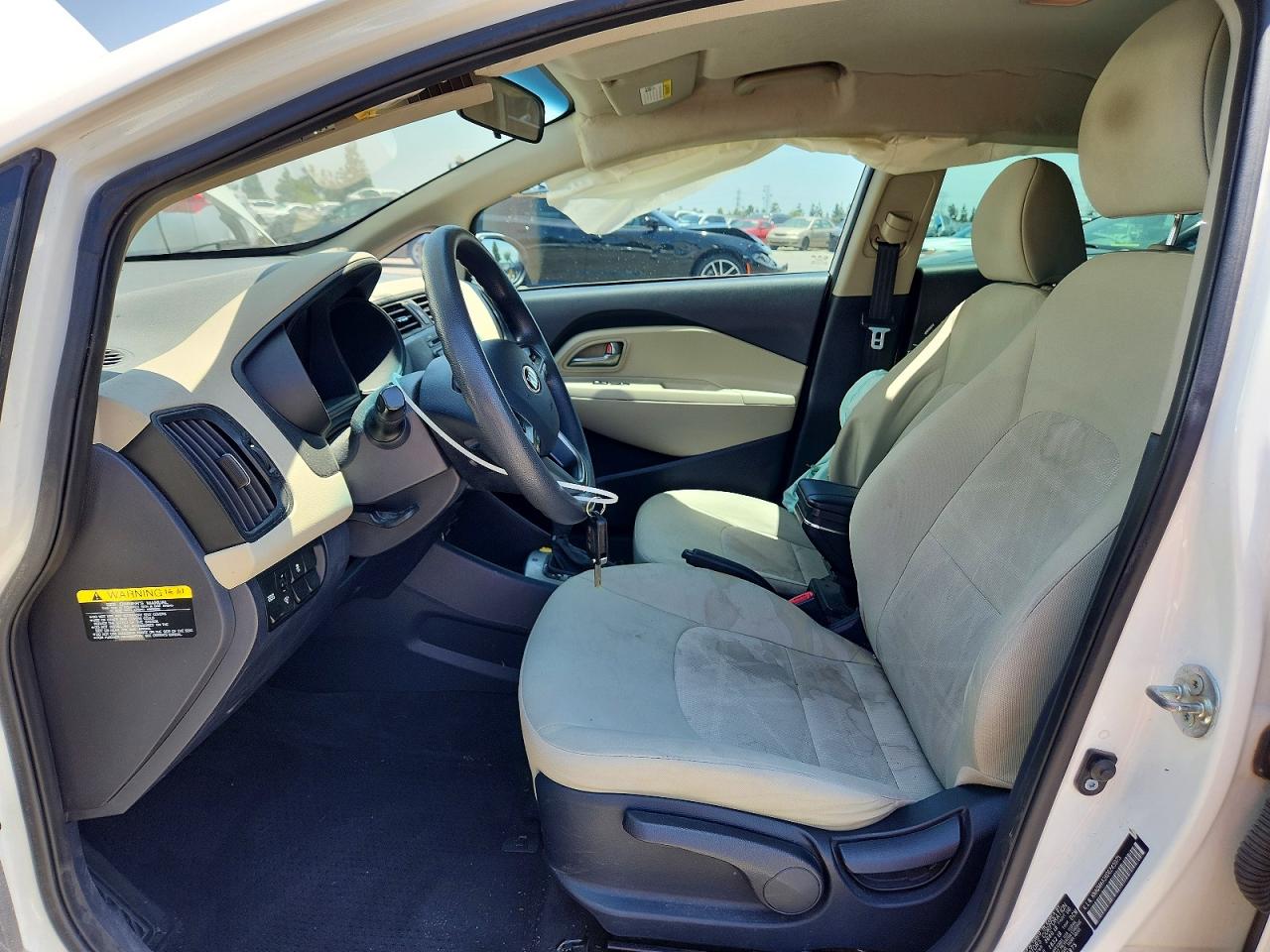 2013 Kia Rio Lx White vin: KNADM4A3XD6245975