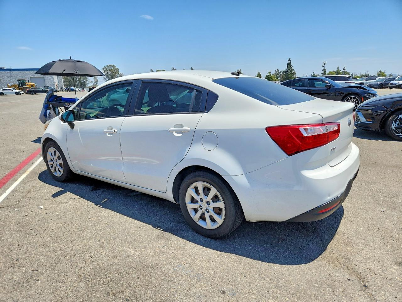 2013 Kia Rio Lx White vin: KNADM4A3XD6245975