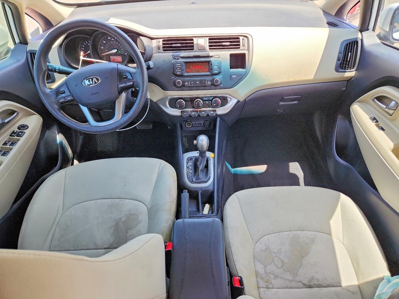 2013 Kia Rio Lx White vin: KNADM4A3XD6245975