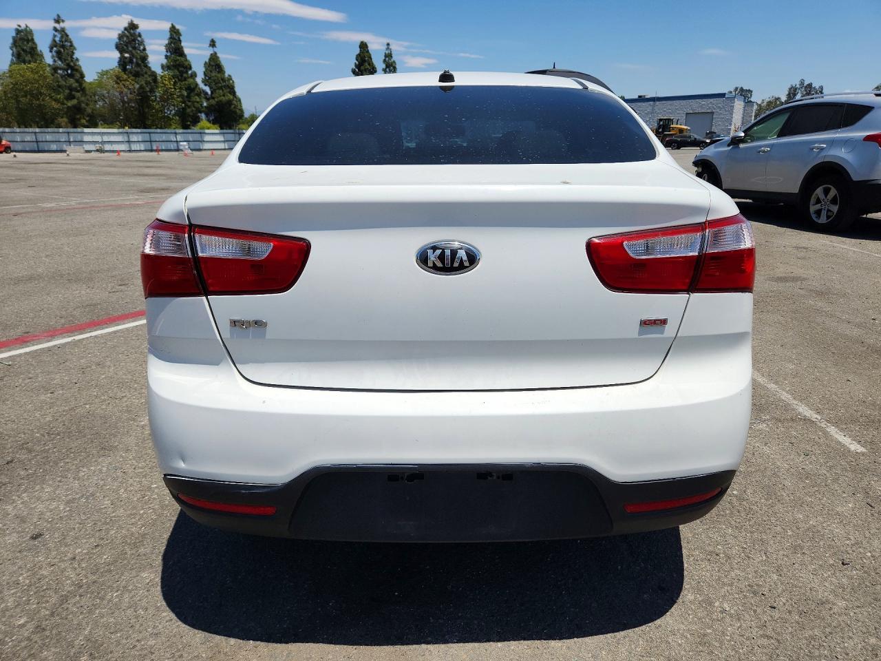 2013 Kia Rio Lx White vin: KNADM4A3XD6245975