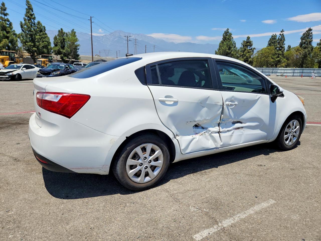 2013 Kia Rio Lx White vin: KNADM4A3XD6245975