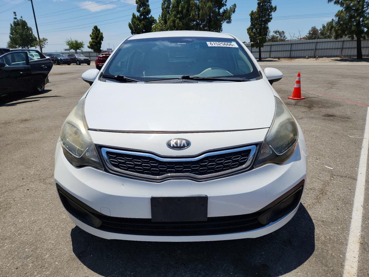 2013 Kia Rio Lx White vin: KNADM4A3XD6245975